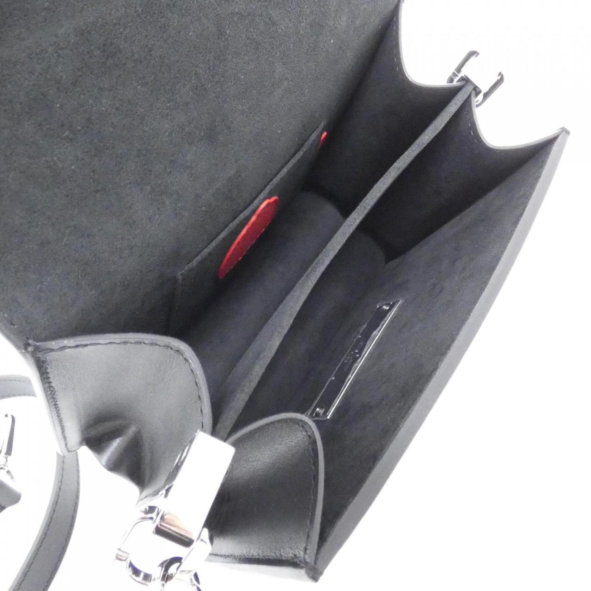 Louis Vuitton Black Leather Shoulder Bag (Pre-Owned)