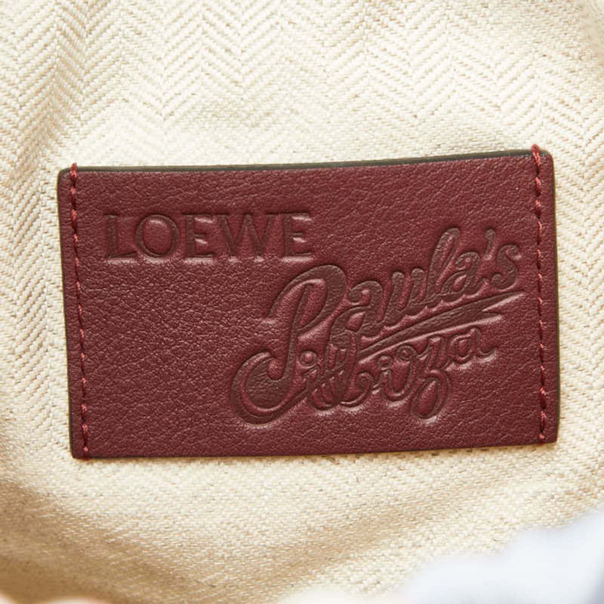 Loewe Light Blue Multi-Color Canvas Leather Pouch (Pre-Owned)