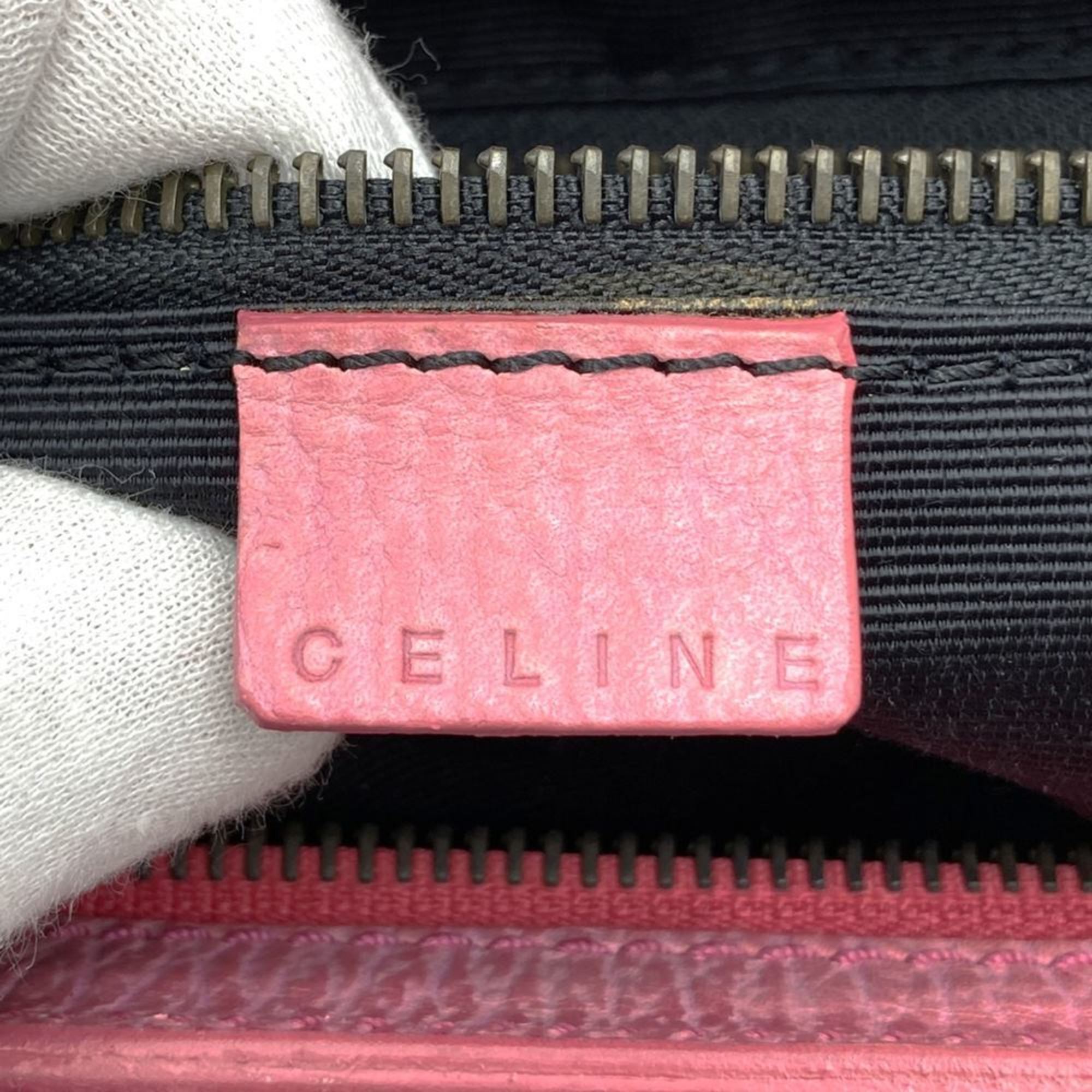 Celine Pink Leather Handbag Tote Bag (Pre-Owned)