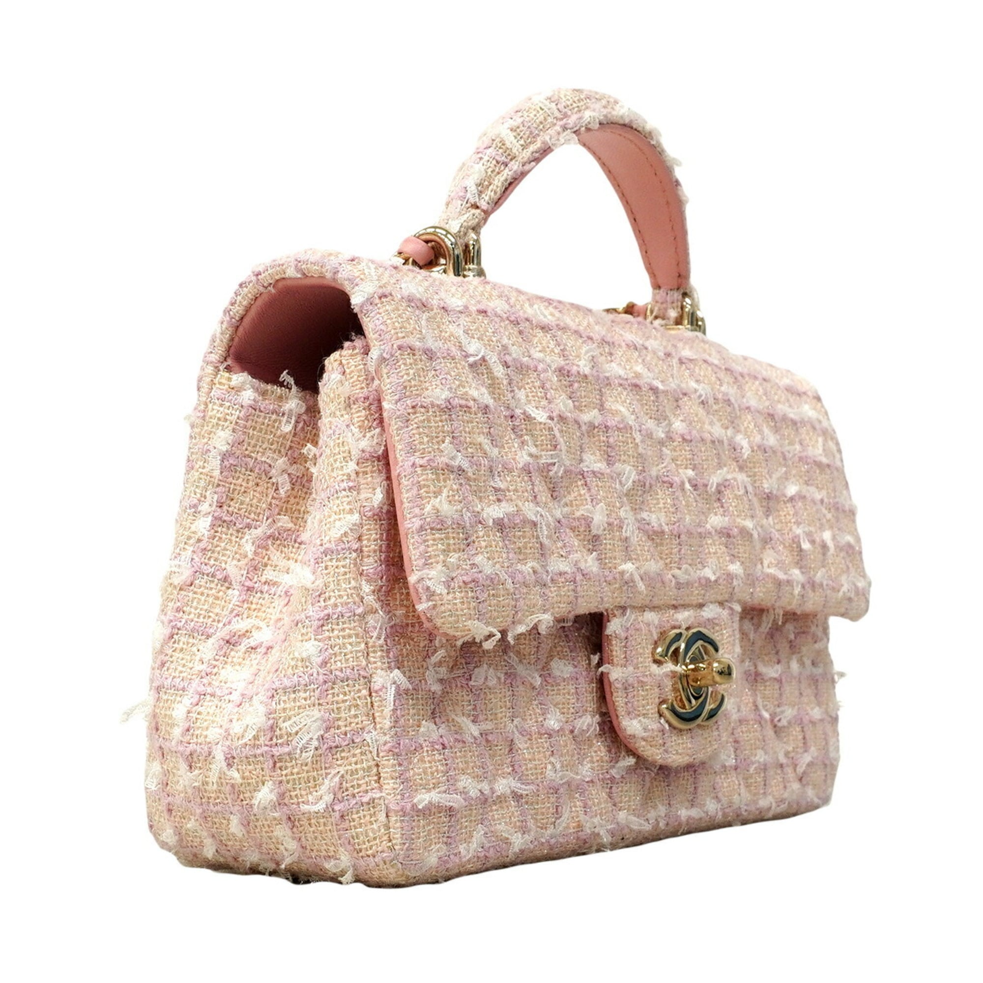 Chanel Pink Tweed Handbag (Pre-Owned)
