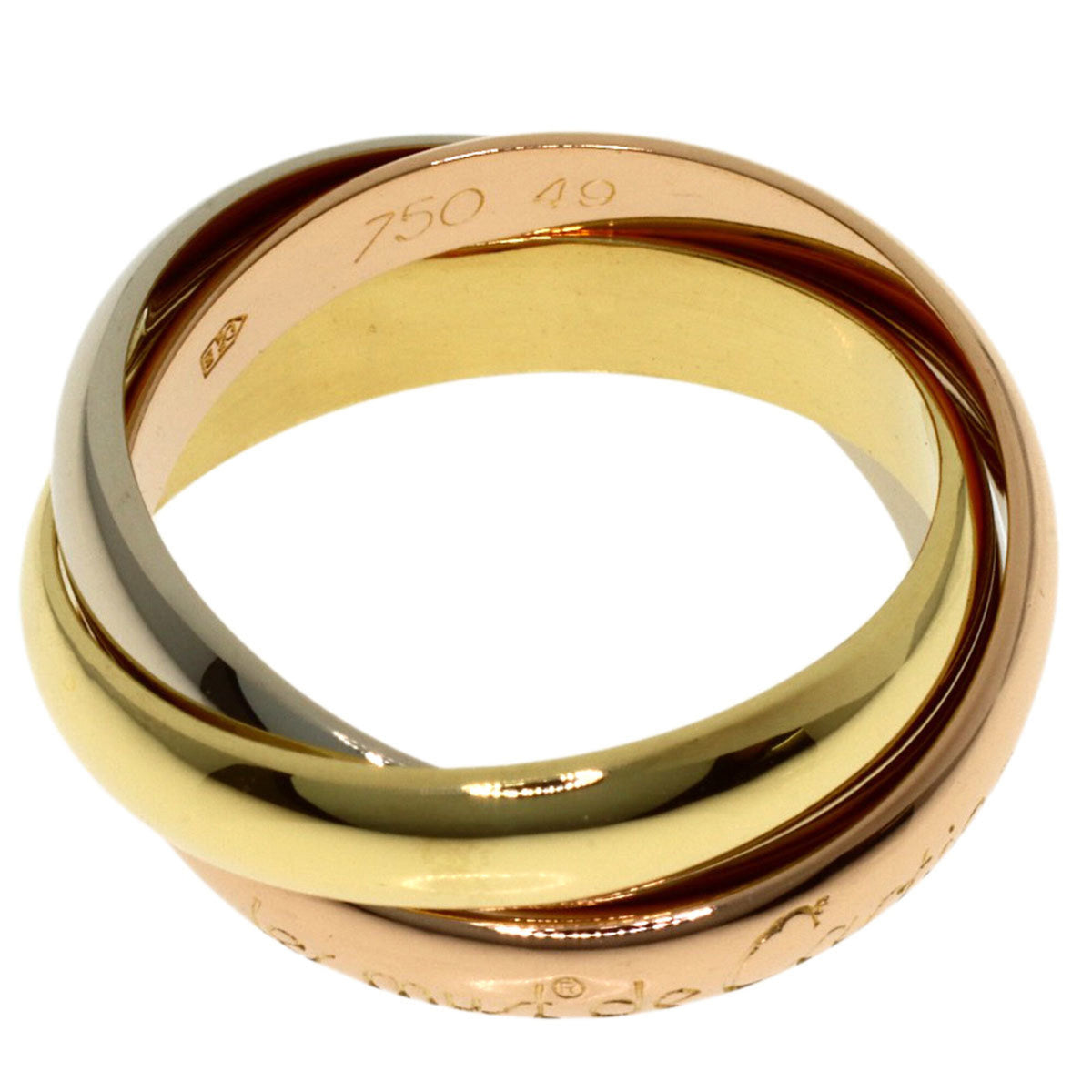 Cartier Pink Gold White Gold Yellow Gold Yellow Gold (18K) Pink Gold (18K) White Gold (18K) Band Ring (Pre-Owned)