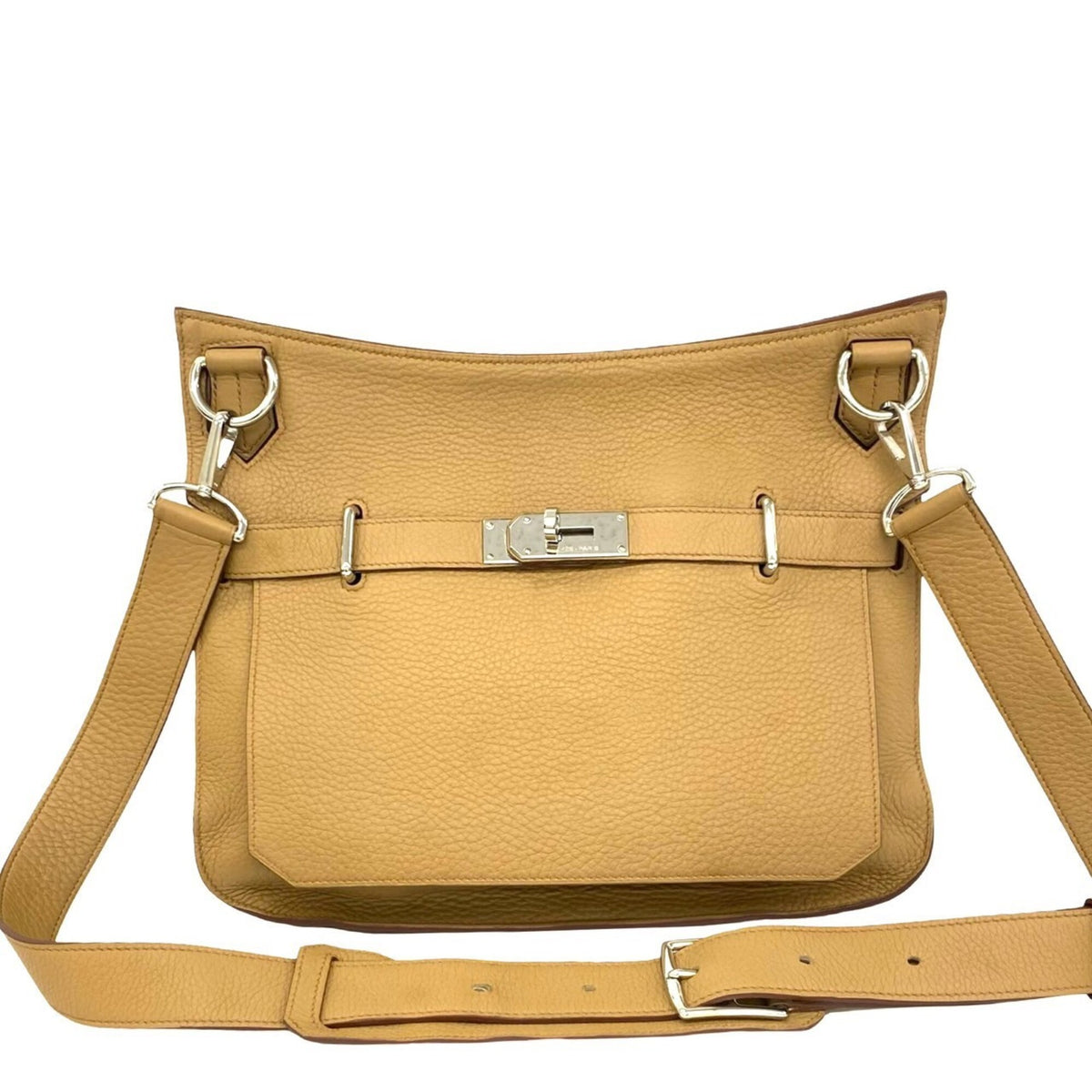 Hermes Beige Taurillon Clemence Leather Shoulder Bag (Pre-Owned)