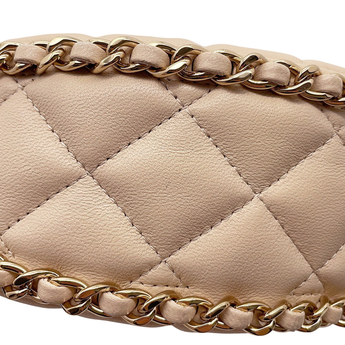Chanel Beige Leather Shoulder Bag (Pre-Owned)