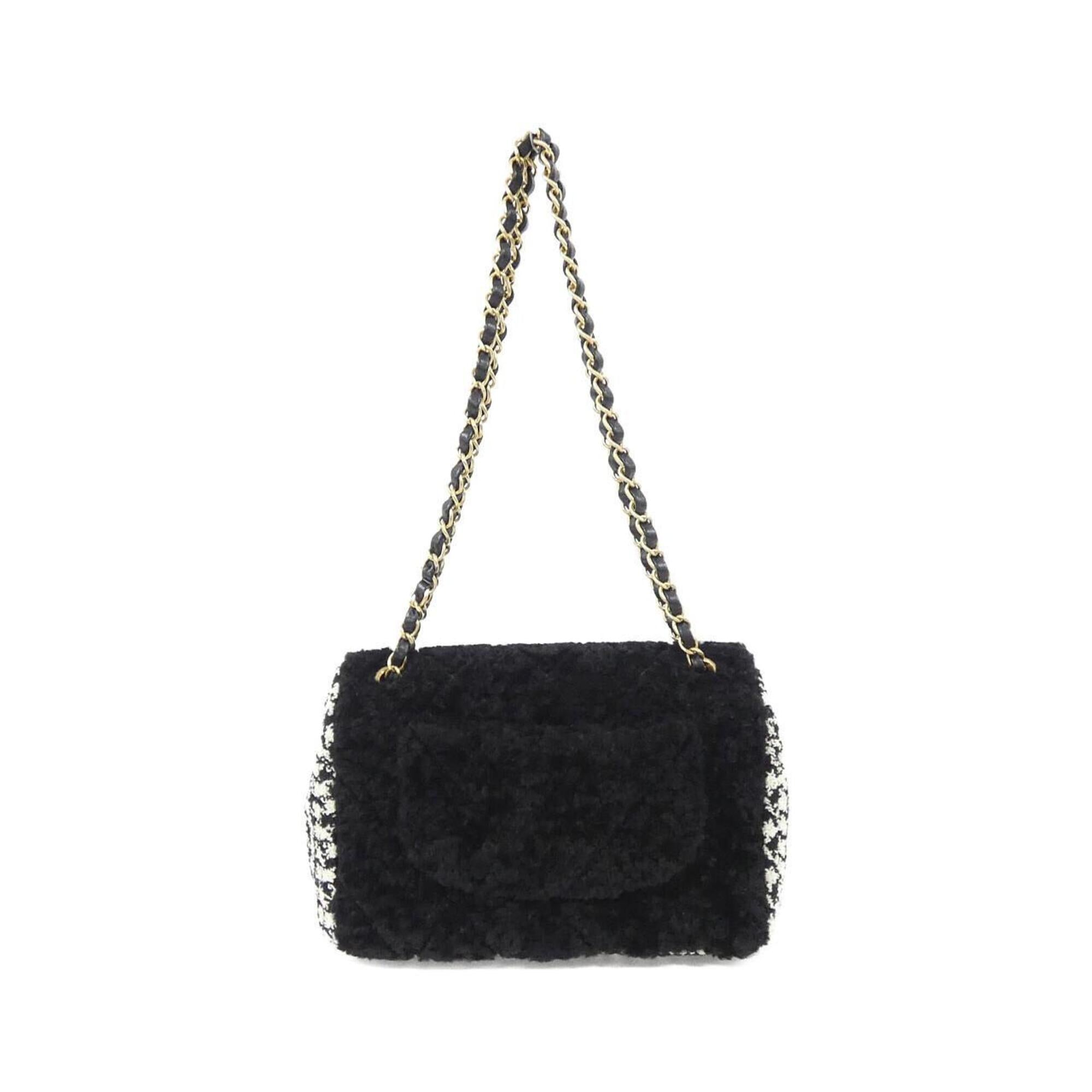 Chanel Black Tweed Leather Shoulder Bag (Pre-Owned)