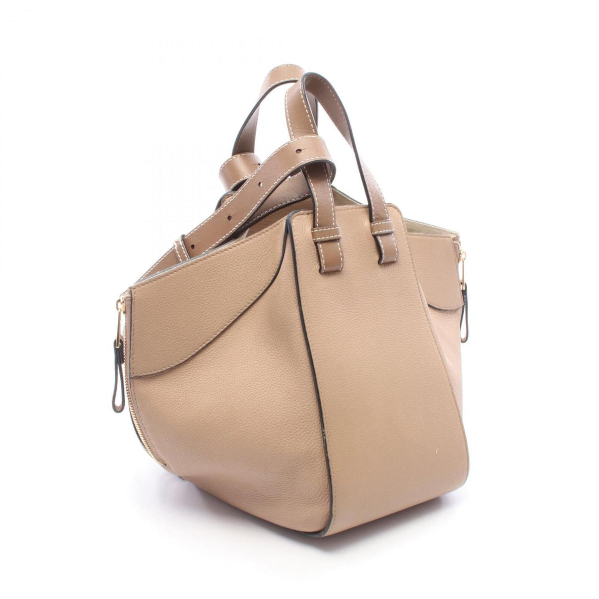 Loewe Beige Brown Leather Handbag (Pre-Owned)