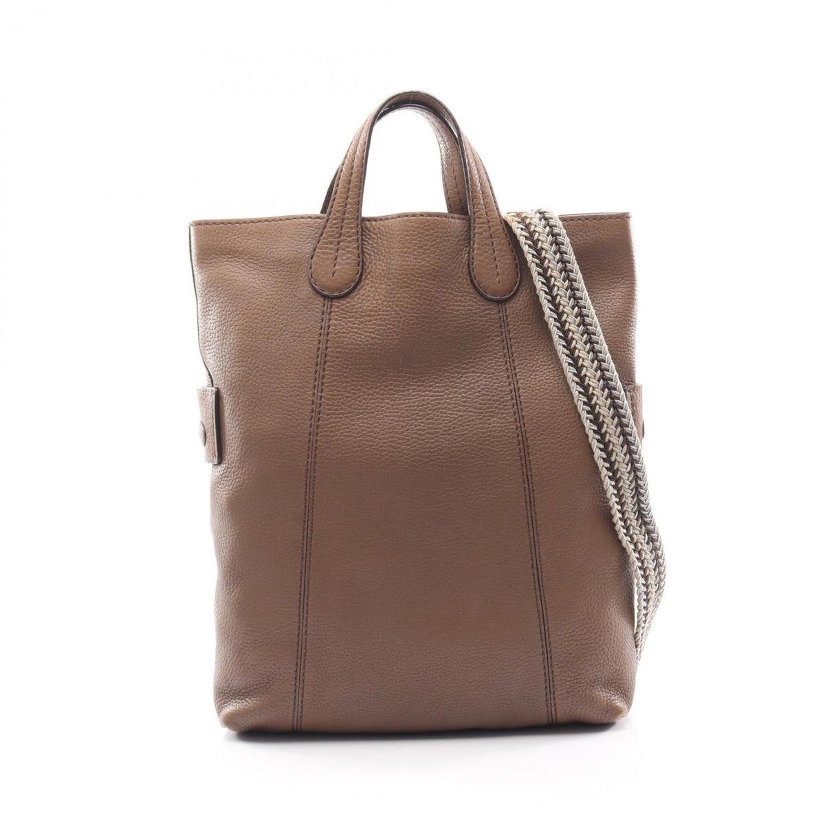 Tod's Gray Leather Handbag Tote Bag (Pre-Owned)