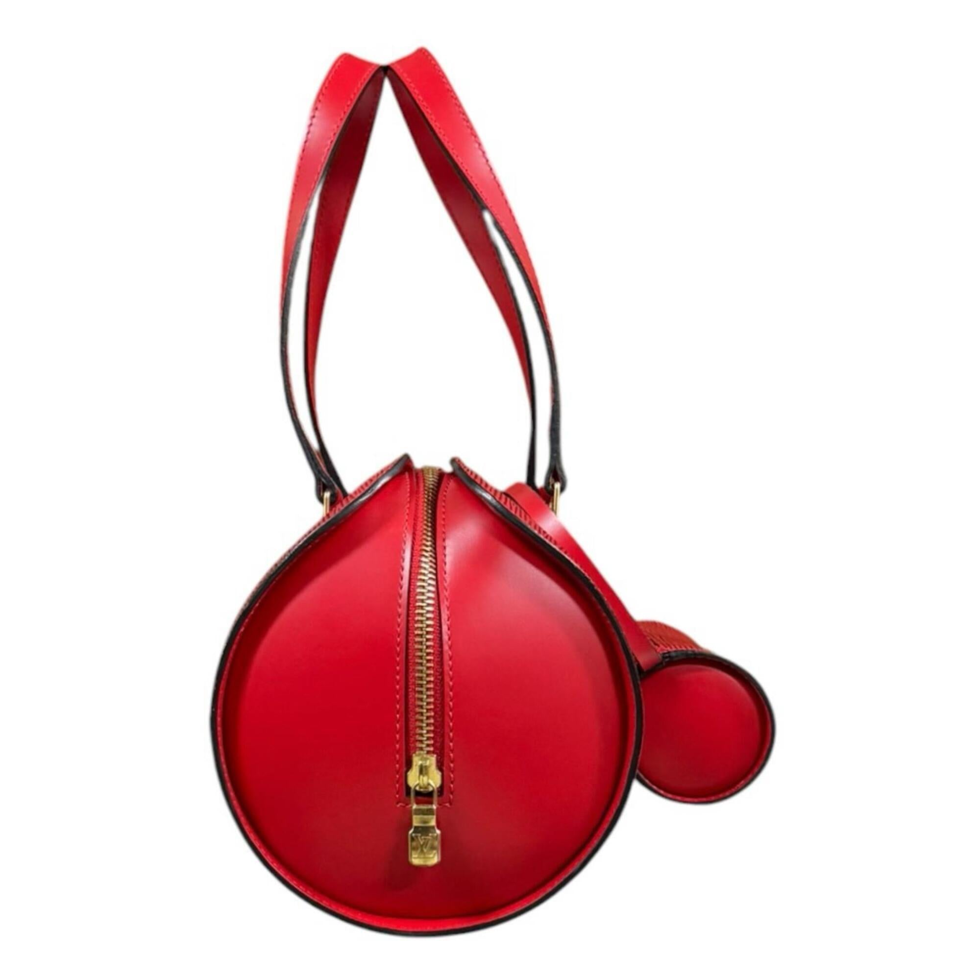 Louis Vuitton Castilian Red Red Color Epi Leather Handbag (Pre-Owned)
