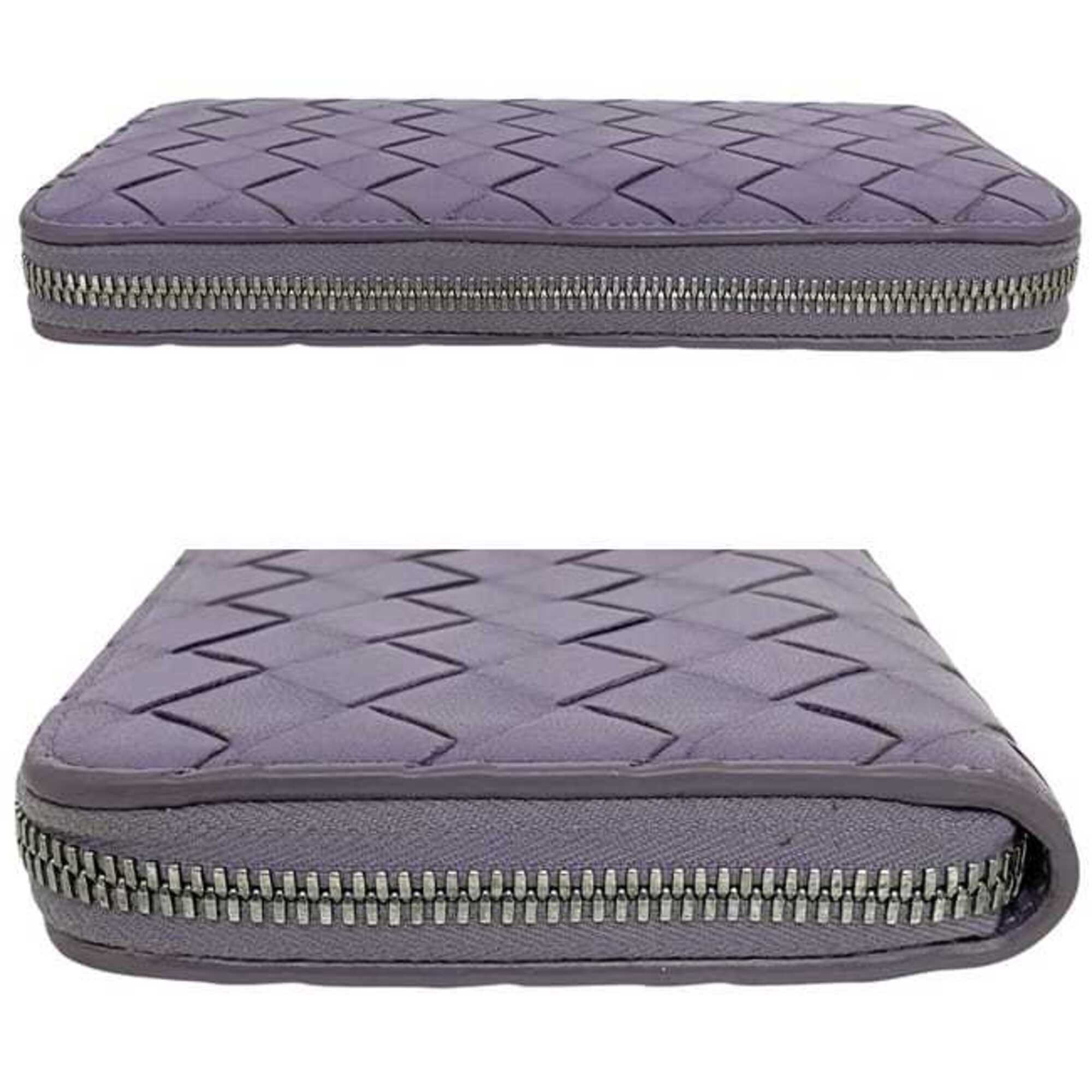 Bottega Veneta Purple Intrecciato Long Wallet (Bi-Fold) (Pre-Owned)
