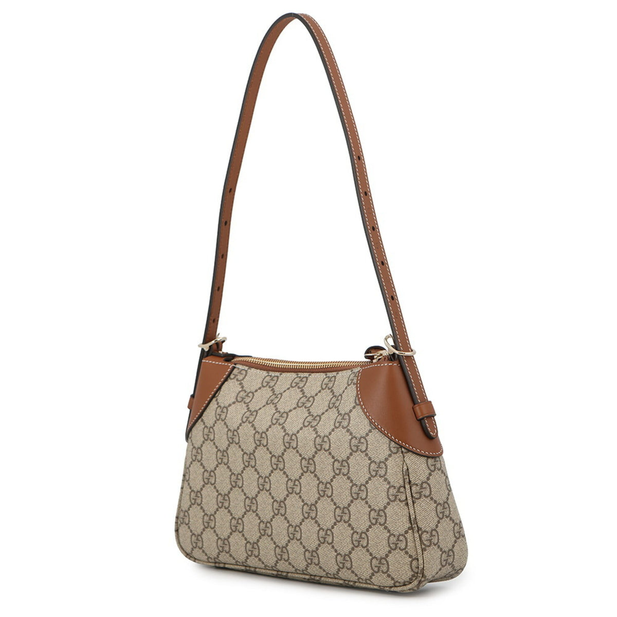 Gucci Beige Brown Gg Supreme Leather Handbag Shoulder Bag (Pre-Owned)
