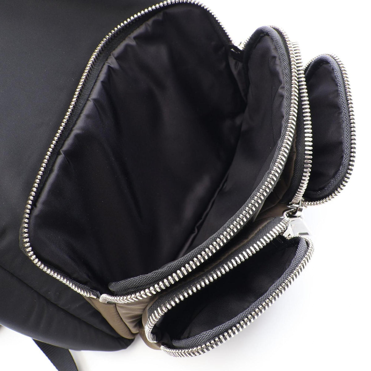 Prada Black Khaki Nylon Backpack (Pre-Owned)