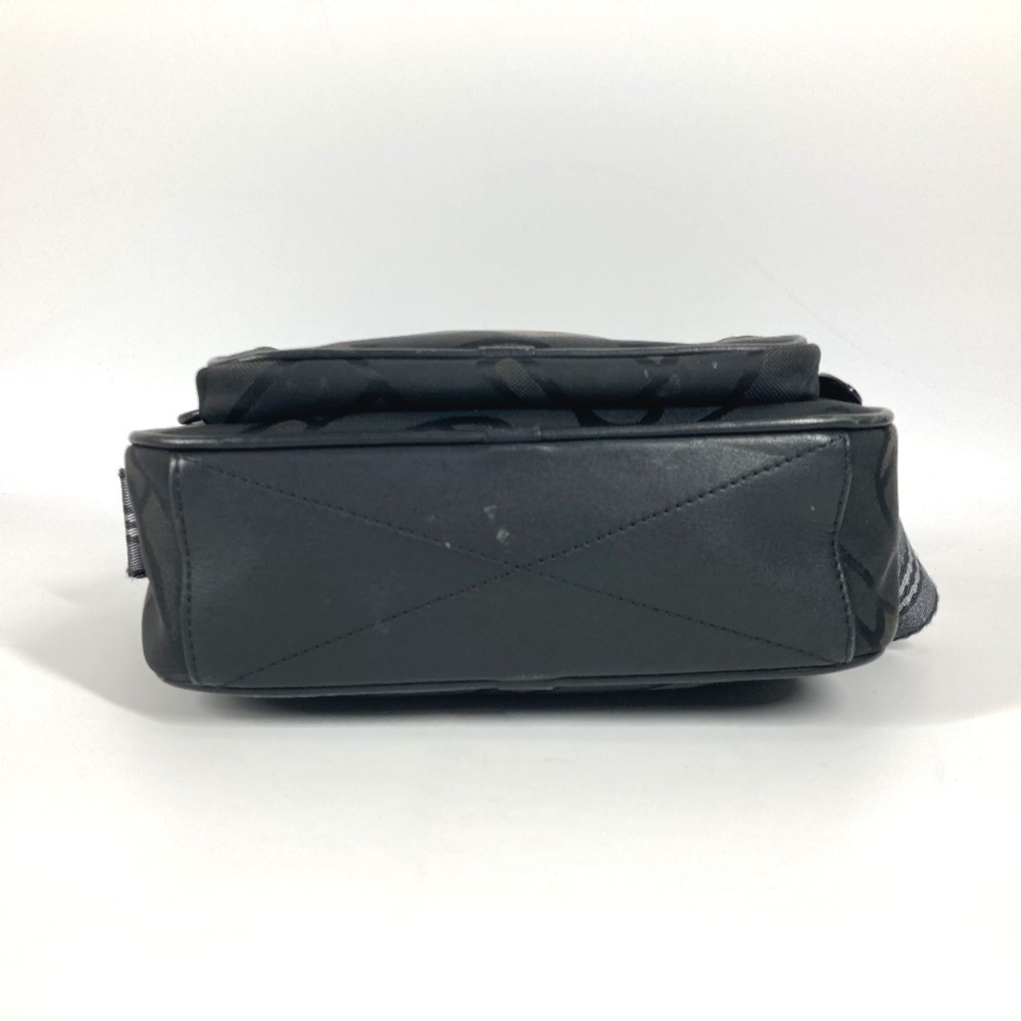 Burberry Black Gray Nylon Canvas Pochette Shoulder Bag (Pre-Owned)