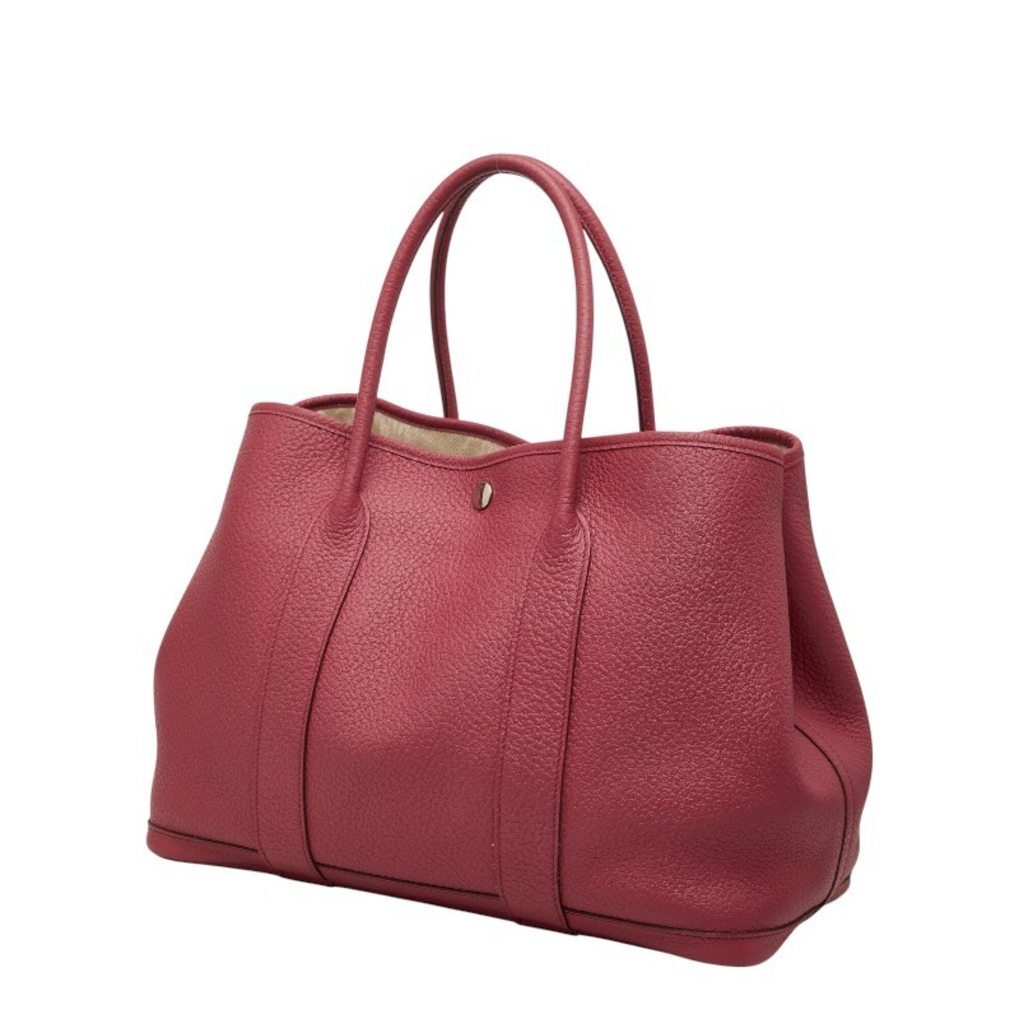 Hermes Garden Pink Negonda Leather Handbag Tote Bag (Pre-Owned)