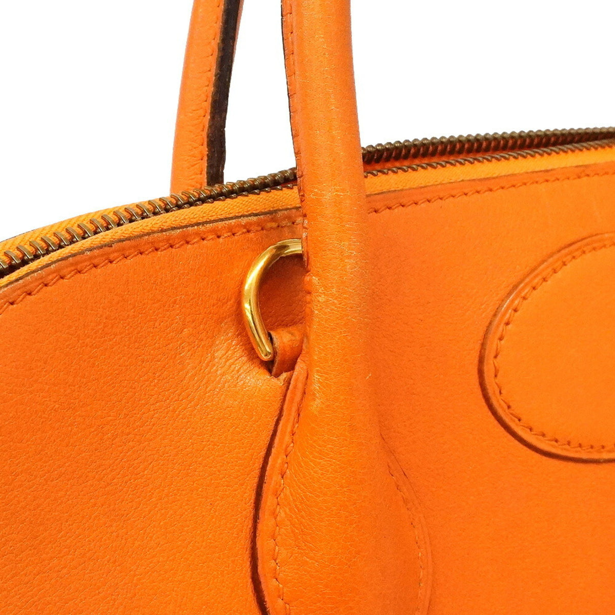 Hermes Orange Gulliver Leather Handbag (Pre-Owned)