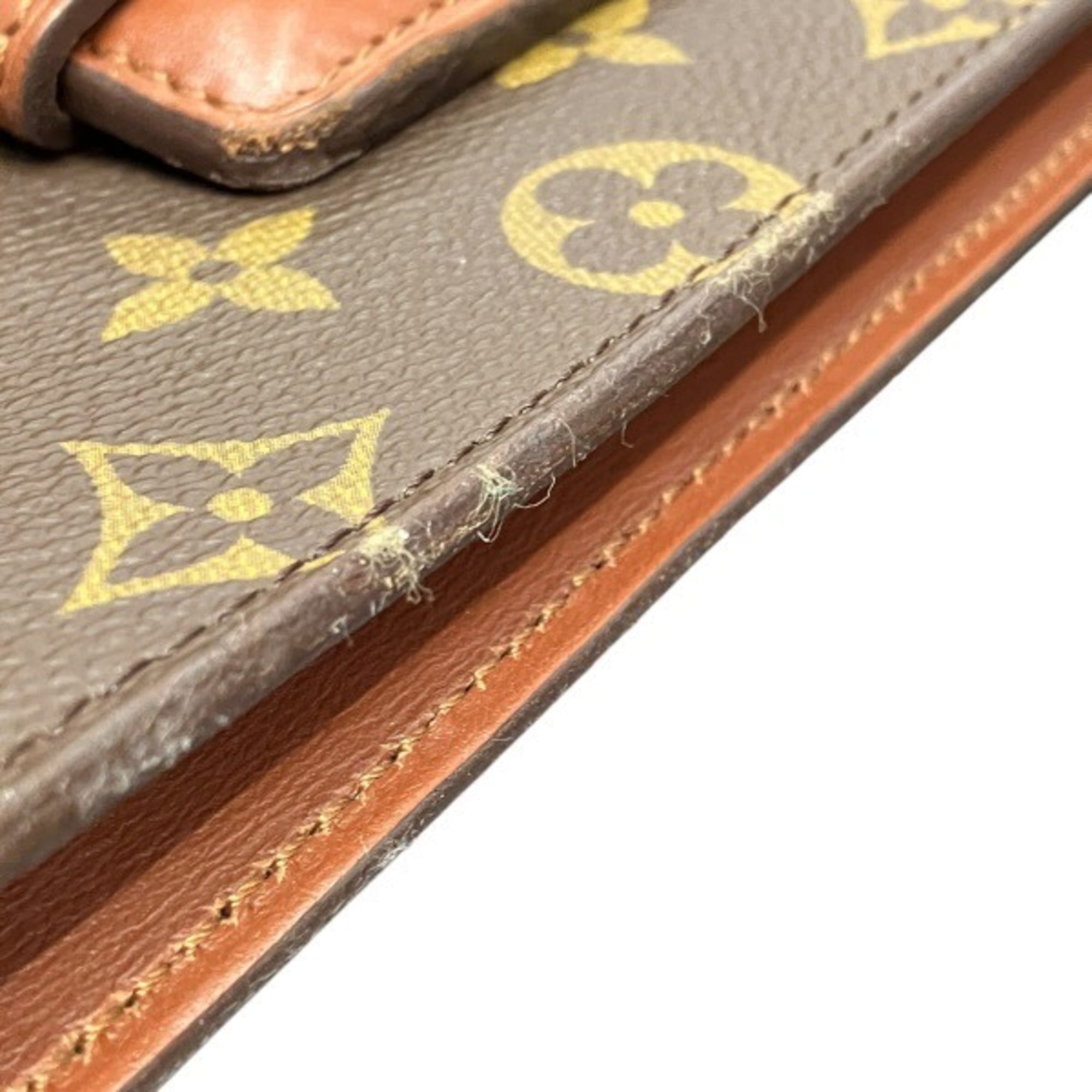 Louis Vuitton Brown Monogram Clutch Bag Handbag (Pre-Owned)