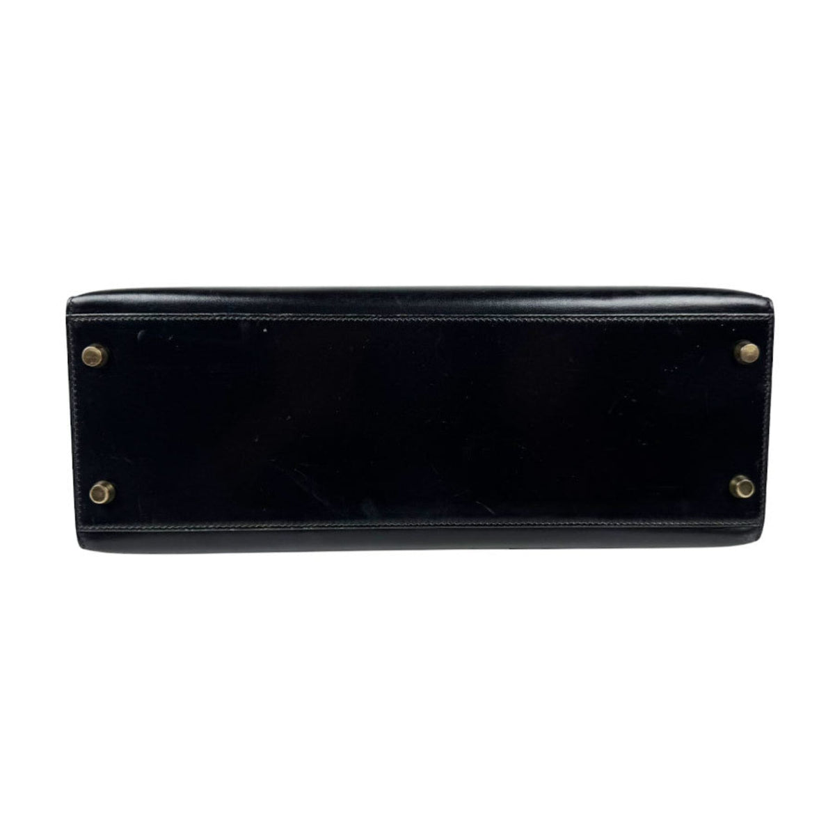 Hermes Black Box Calf Leather Handbag Shoulder Bag (Pre-Owned)