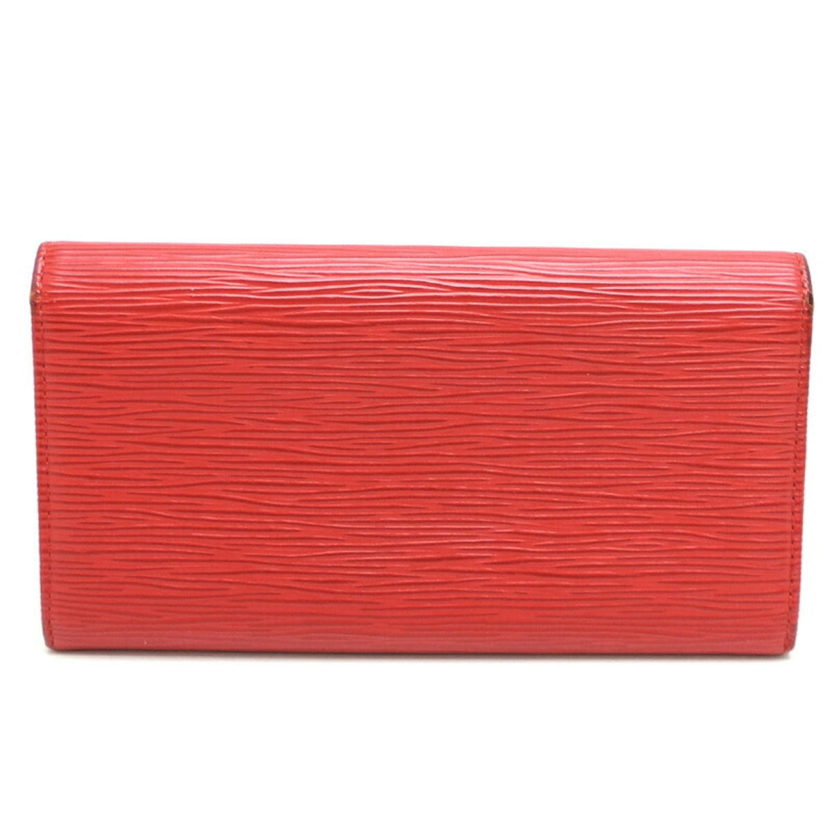 Louis Vuitton Epi Castilian Red Red Color Epi Leather Long Wallet (Bi-Fold) (Pre-Owned)