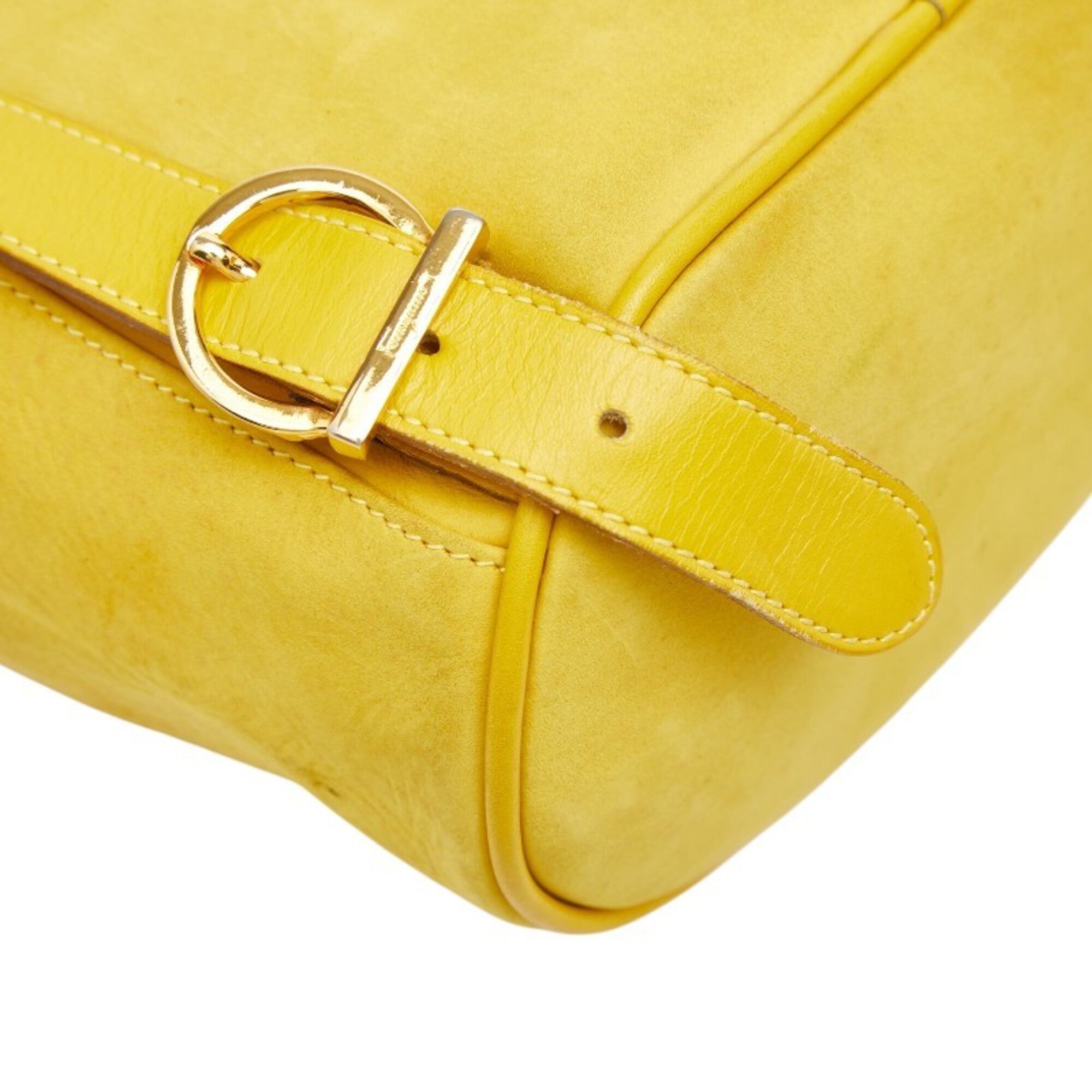 Salvatore Ferragamo Yellow Leather Backpack (Pre-Owned)