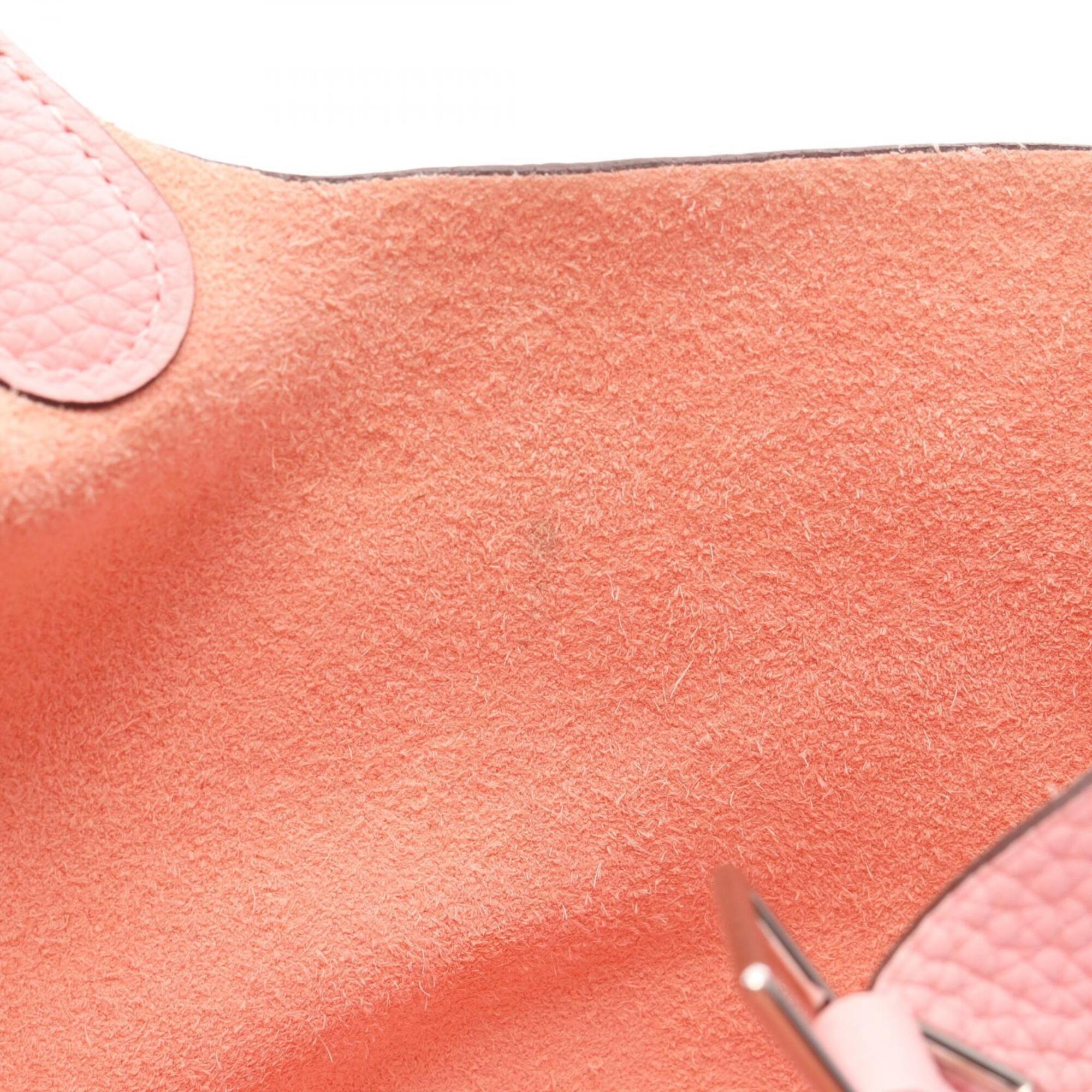 Hermes Pink Leather Handbag (Pre-Owned)