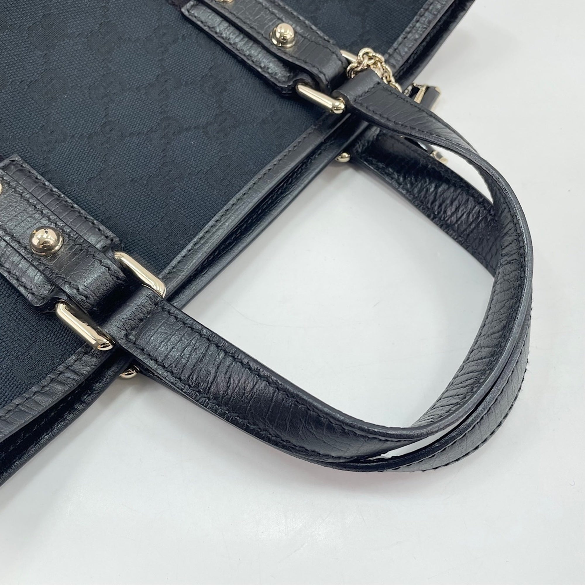 Gucci Sherry Line Black Handbag (Pre-Owned)