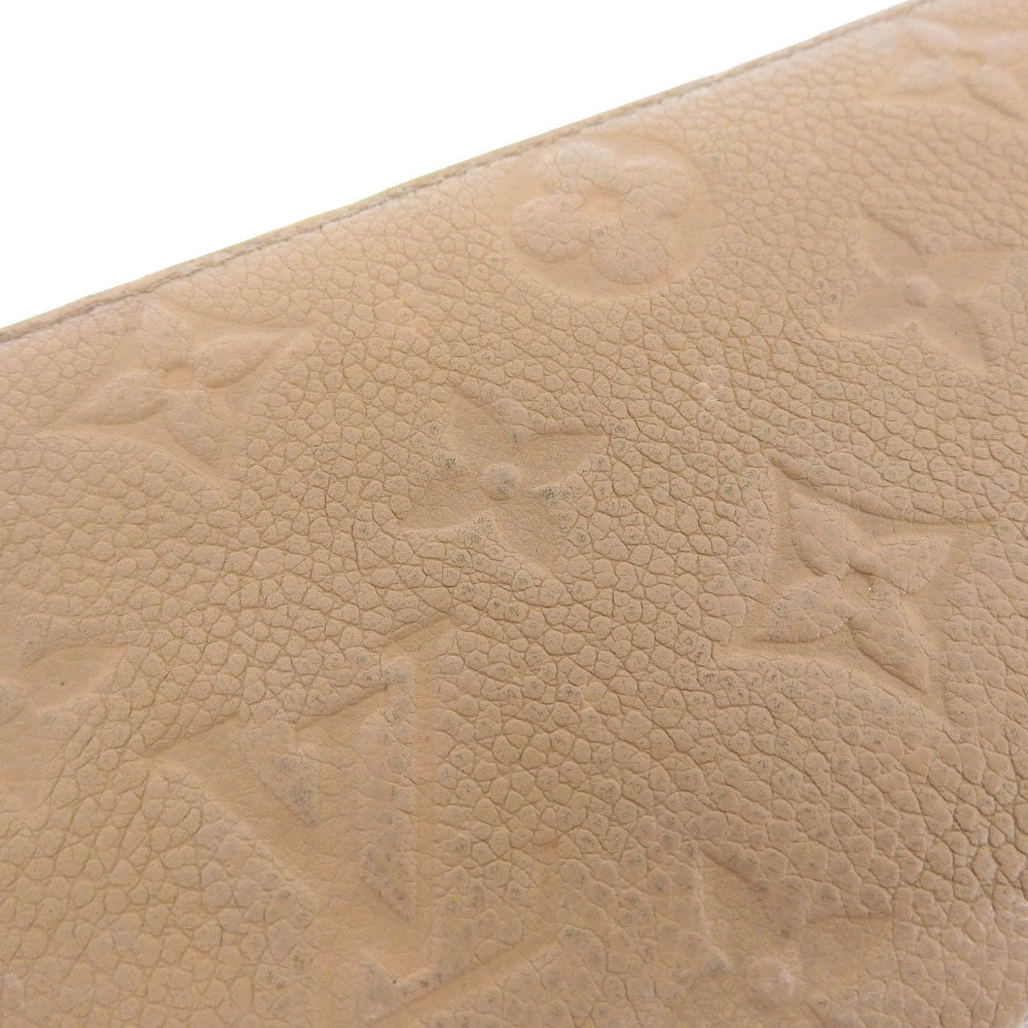 Louis Vuitton Monogram Empreinte Beige Dune Leather Long Wallet (Bi-Fold) (Pre-Owned)