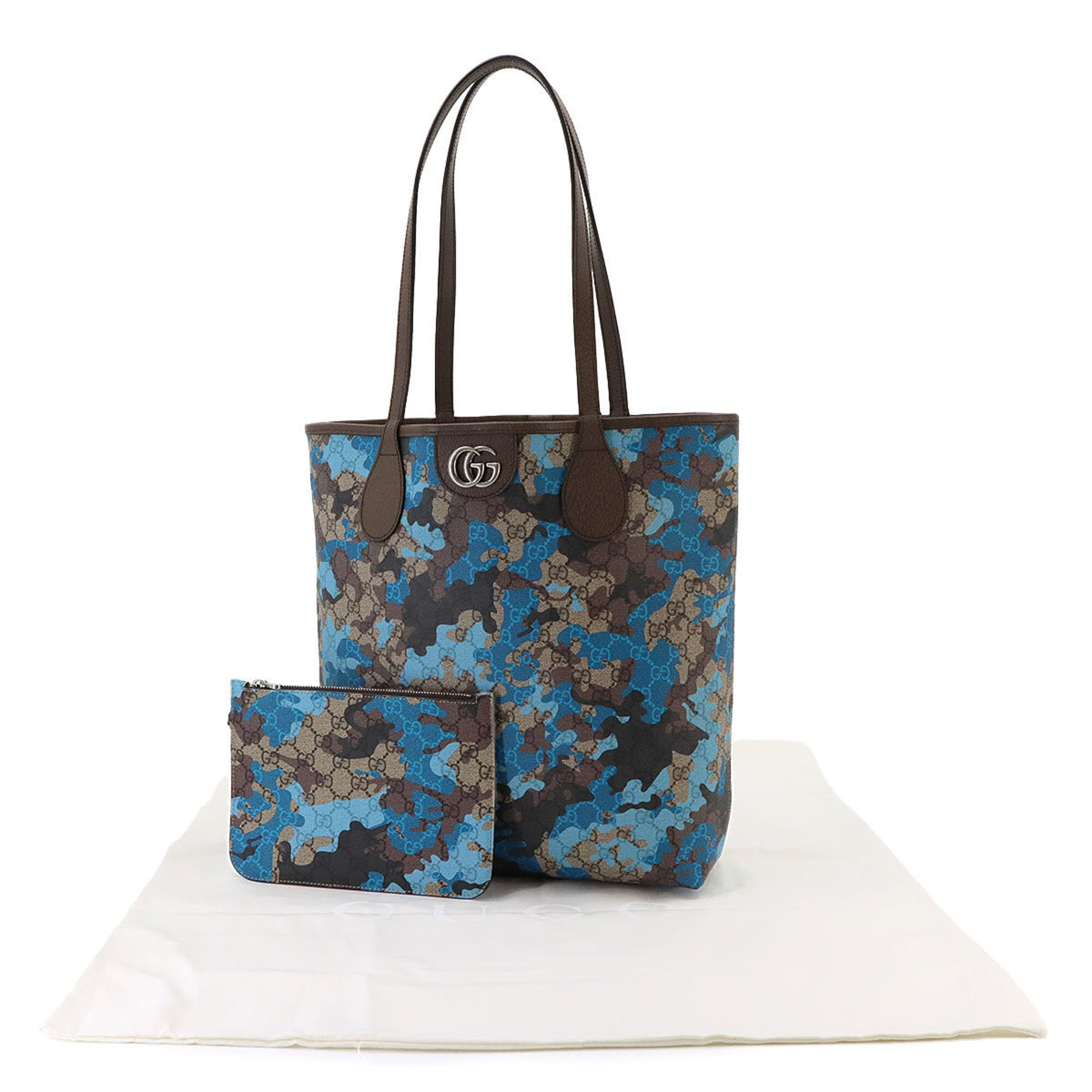 Gucci Beige Blue Gg Supreme Handbag Tote Bag (Pre-Owned)