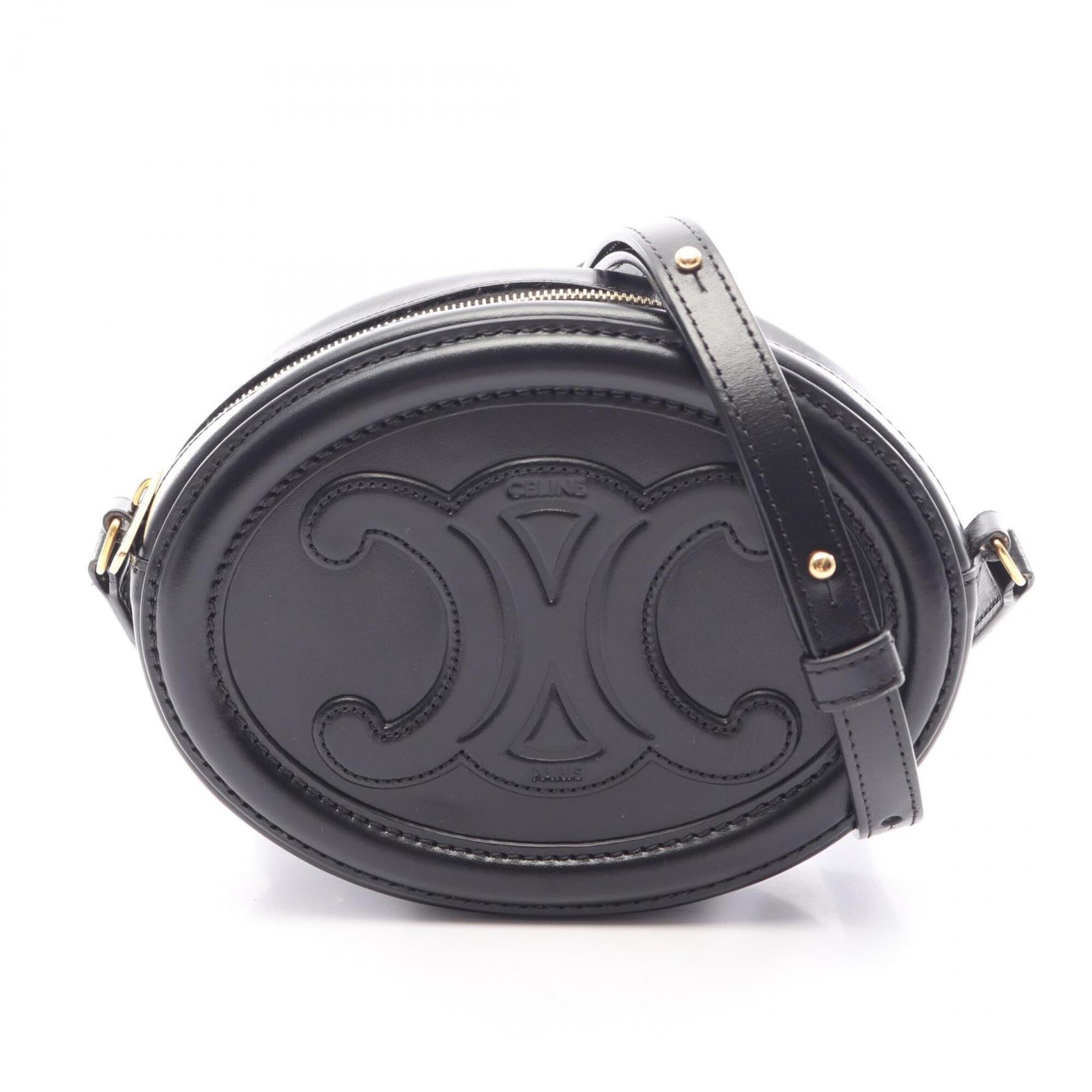 Celine Black Leather Handbag Shoulder Bag (Pre-Owned)