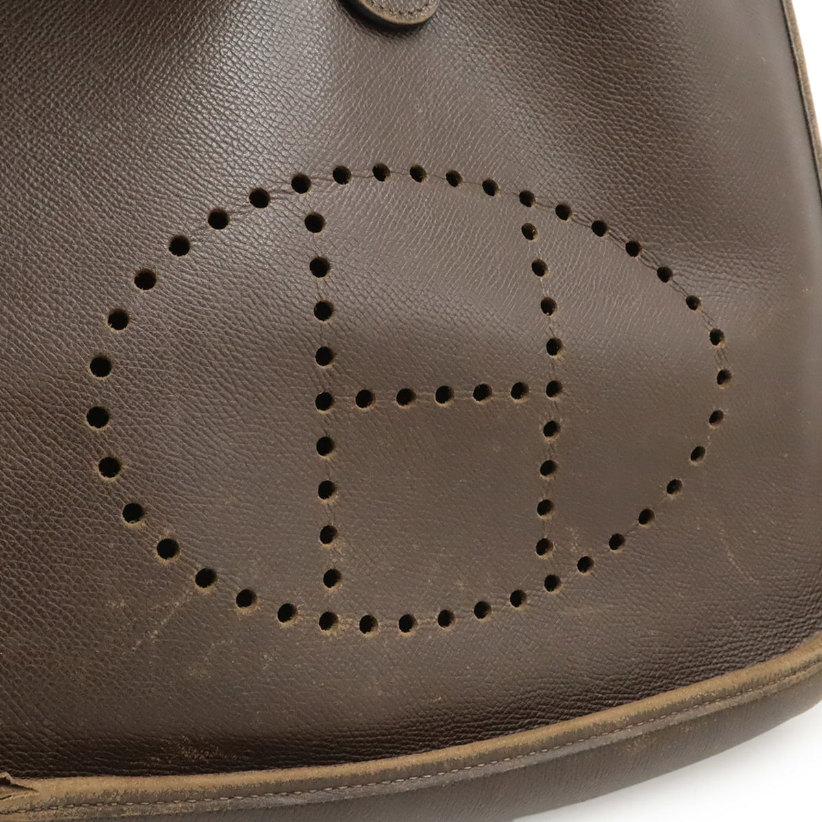 Hermes Dark Brown Courchevel Leather Shoulder Bag (Pre-Owned)