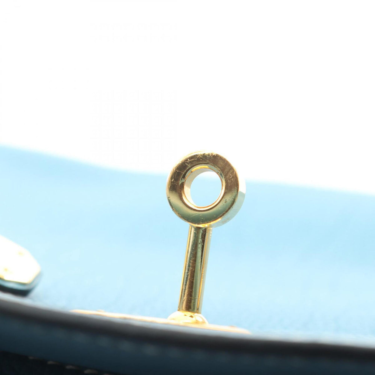 Hermes Blue Togo Leather Handbag (Pre-Owned)