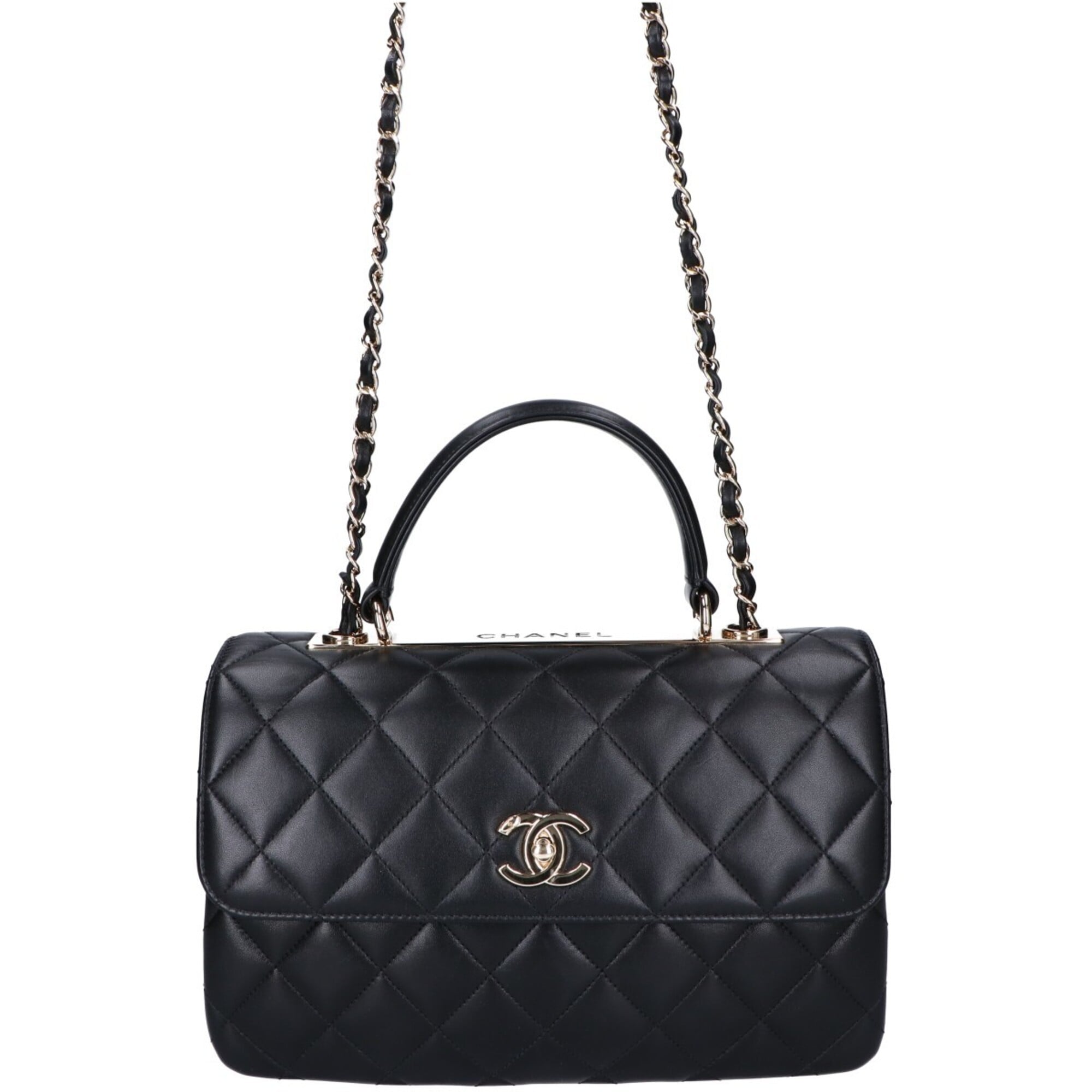 Chanel Black Leather Shoulder Bag (Pre-Owned)