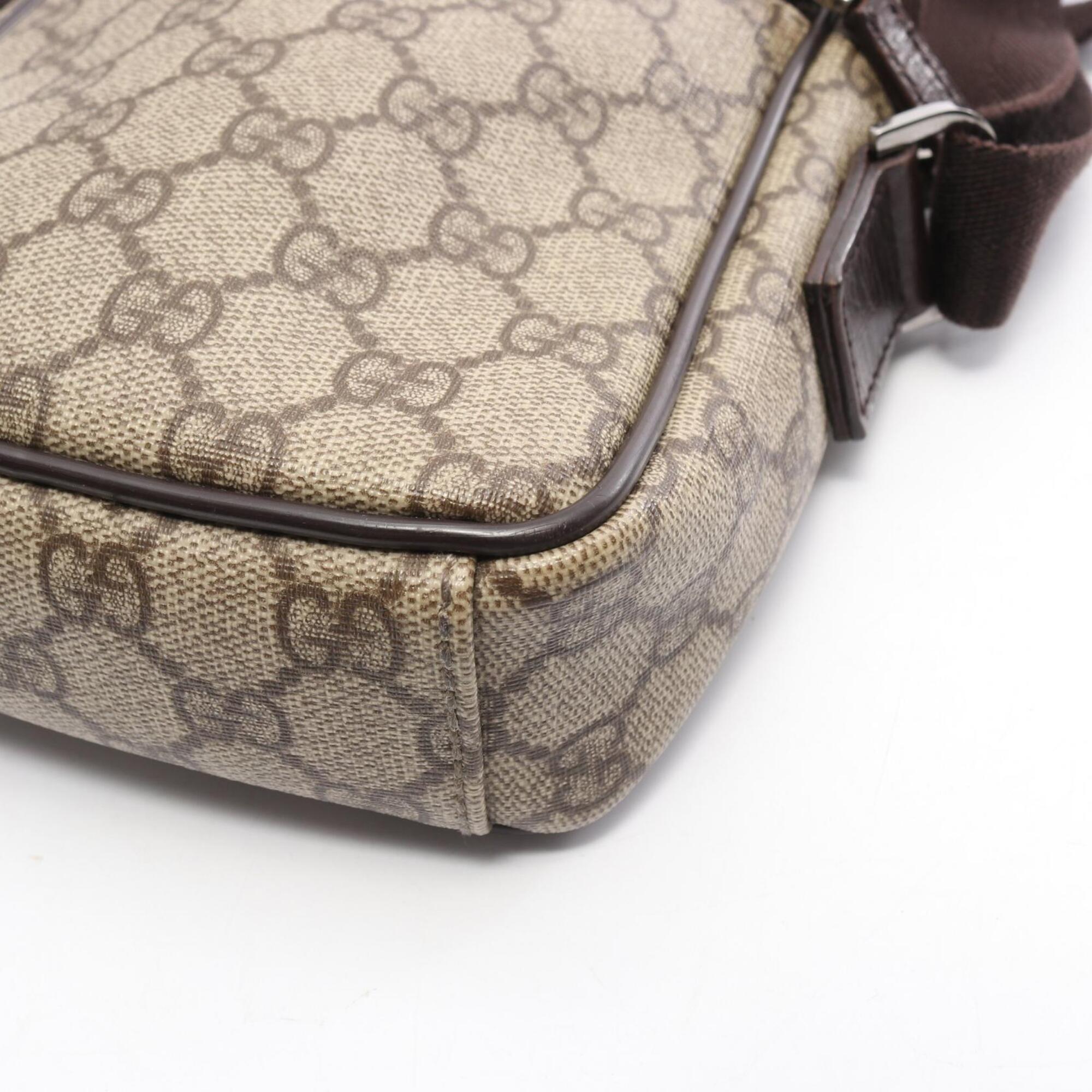 Gucci Beige Brown Gg Supreme Handbag Shoulder Bag (Pre-Owned)