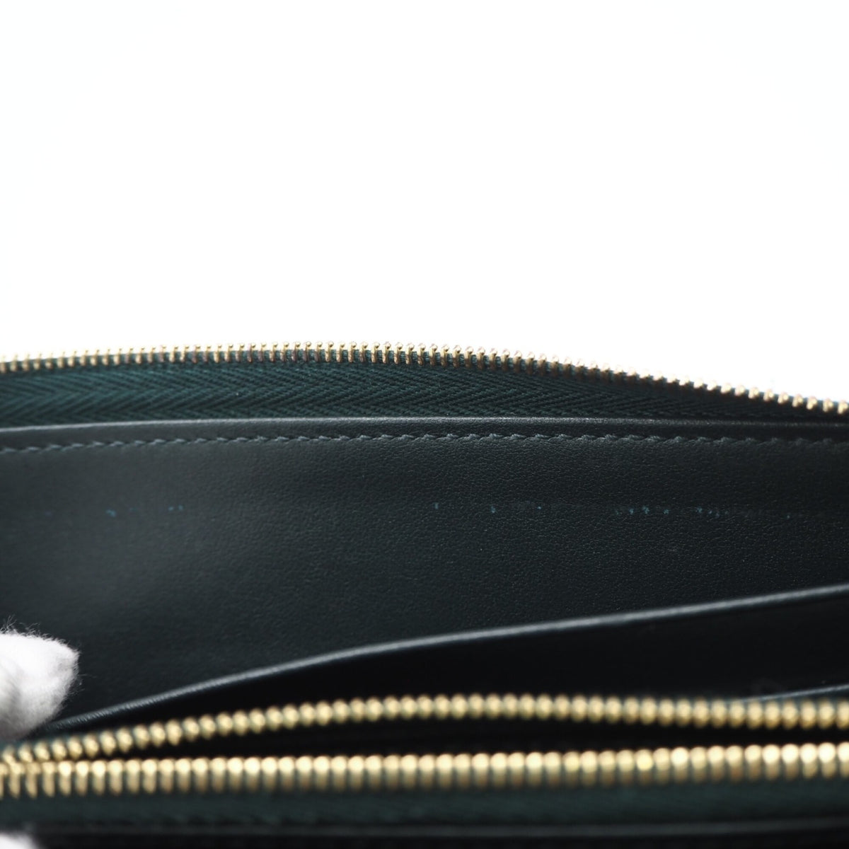 Celine Green Leather Long Wallet (Bi-Fold) (Pre-Owned)