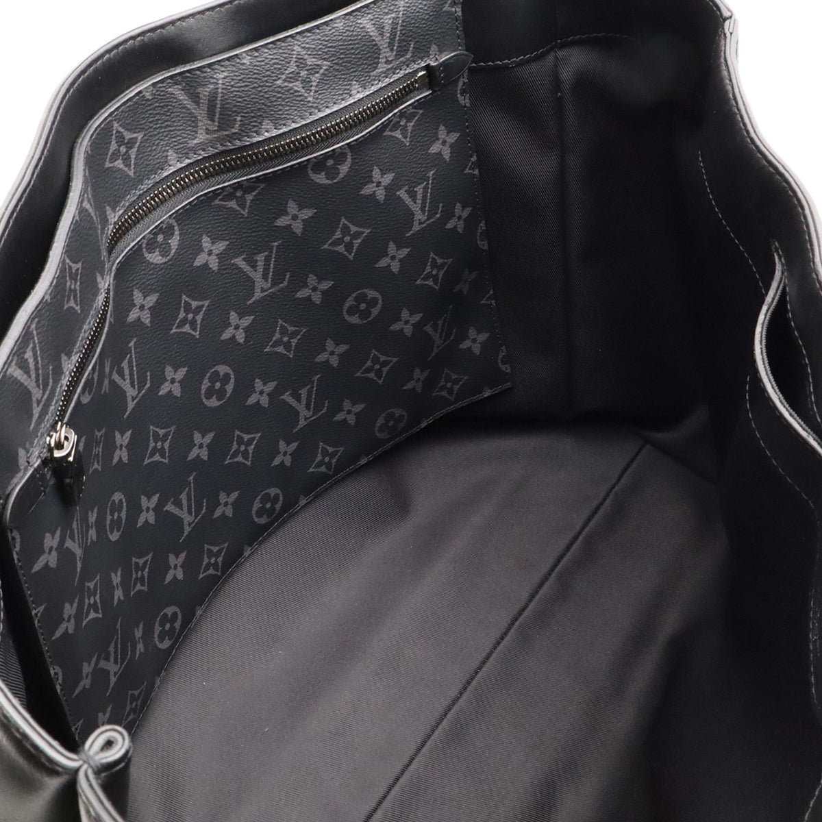 Louis Vuitton Black Gray Monogram Eclipse Monogram Eclipse Handbag Pouch Tote Bag (Pre-Owned)