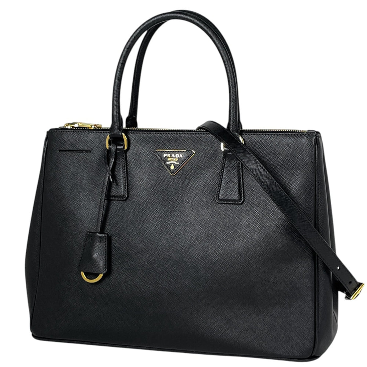Prada Black Saffiano Handbag (Pre-Owned)