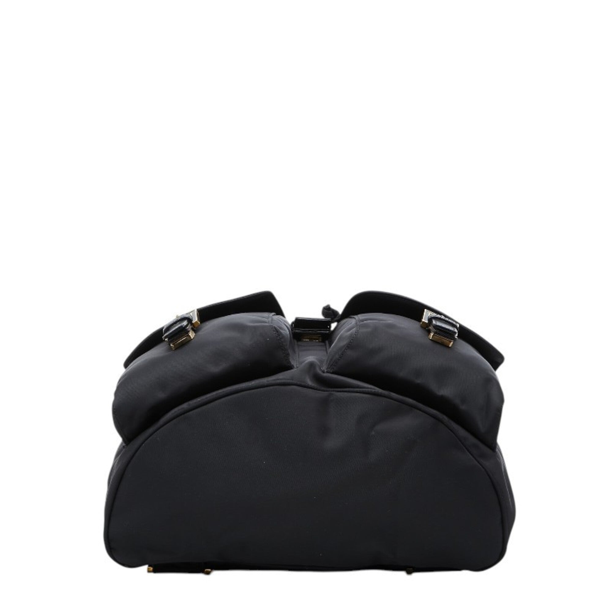 Fendi Black Nylon Leather Backpack (Pre-Owned)