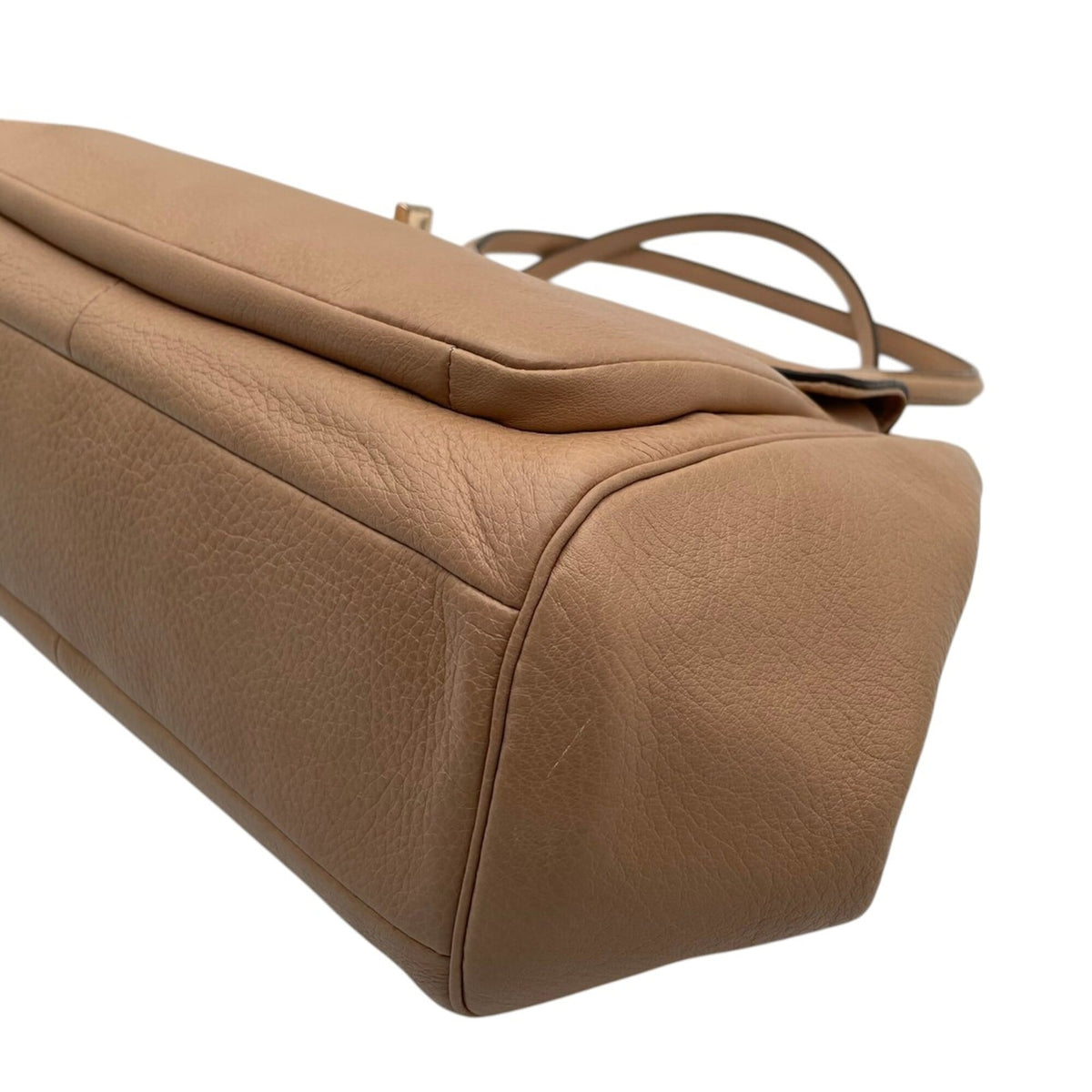 Coach Beige Leather Handbag Tote Bag (Pre-Owned)