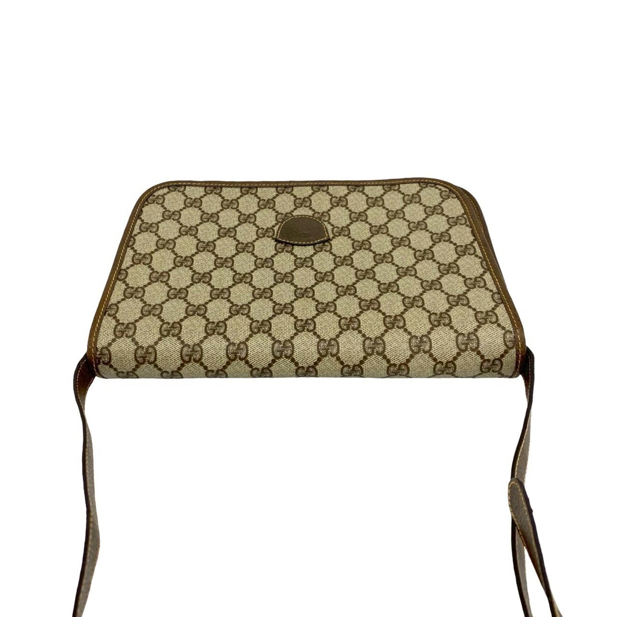 Gucci Brown Pvc Leather Pochette Shoulder Bag (Pre-Owned)