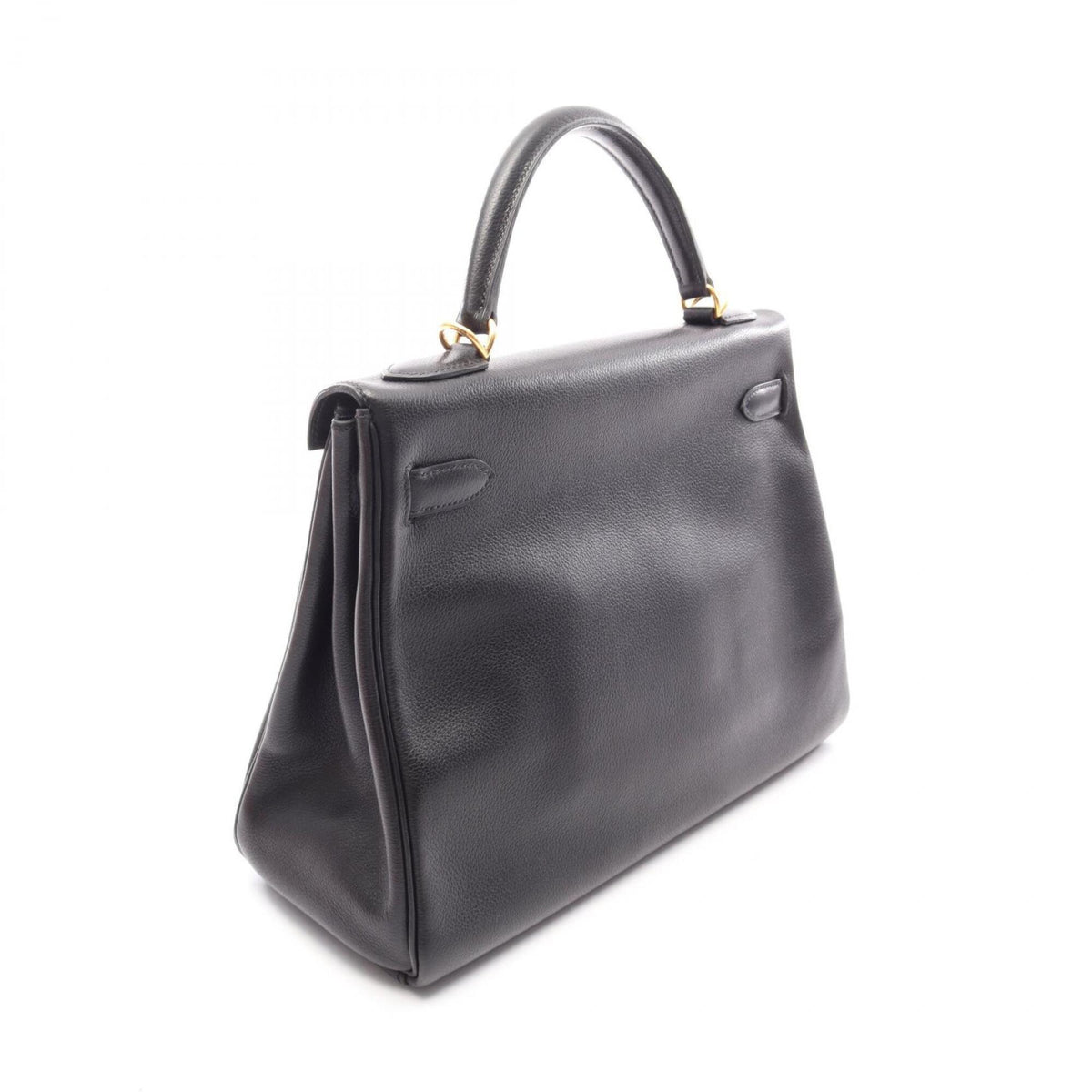 Hermes Black Evergrain Leather Handbag (Pre-Owned)