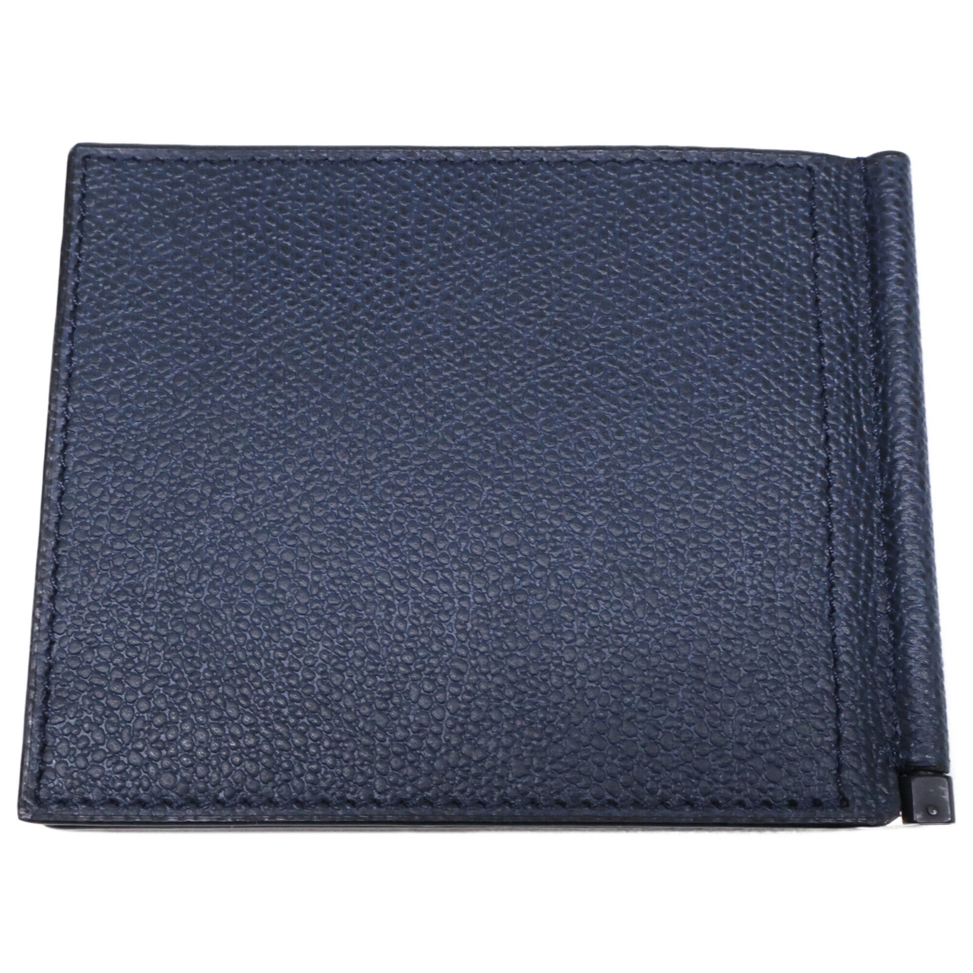 Valextra Navy Leather Money Clip (Pre-Owned)