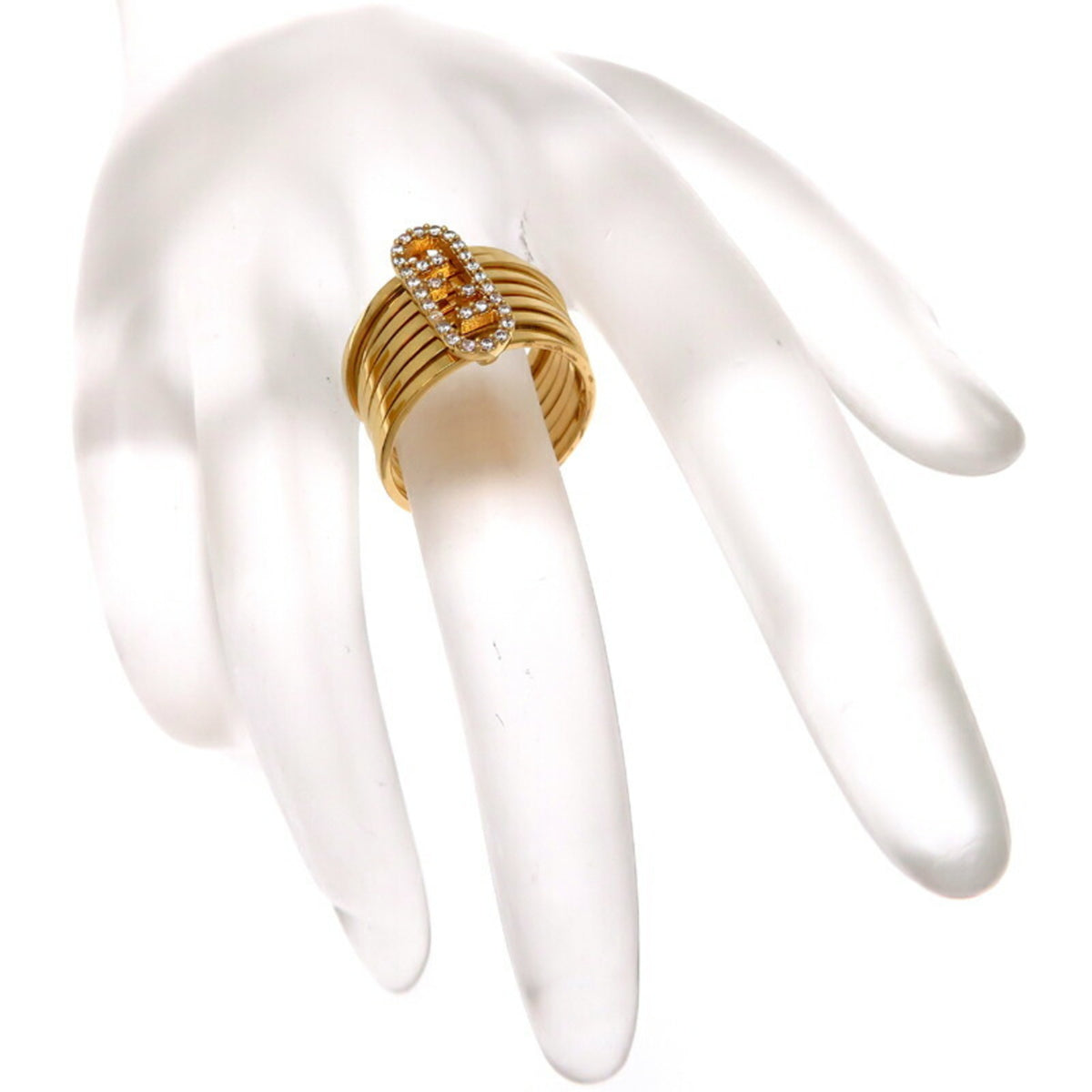 Fendi Gold Plating Band Ring (Pre-Owned)