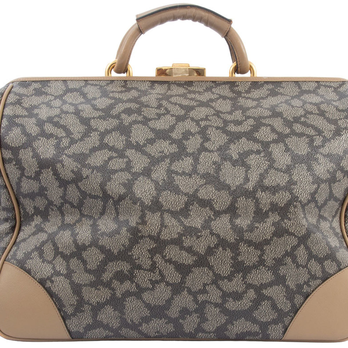 Yves Saint Laurent Beige Brown Pvc Handbag (Pre-Owned)
