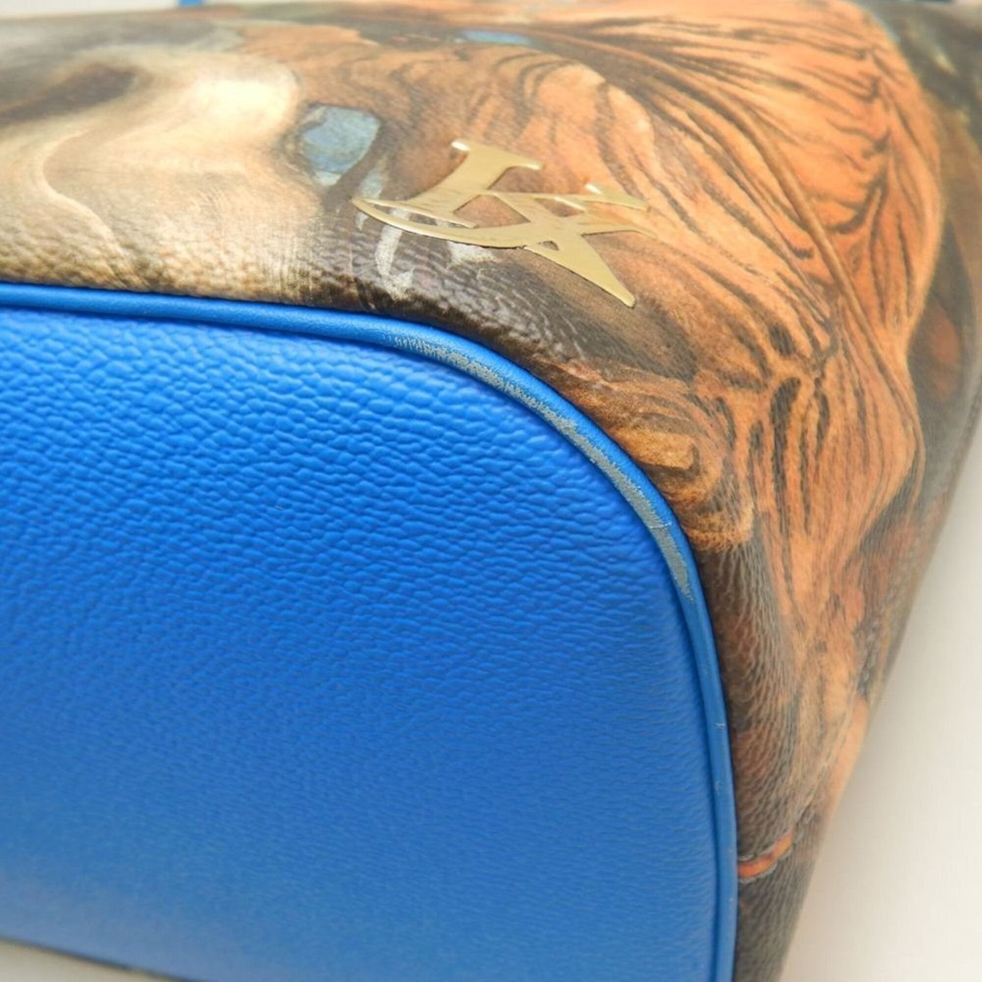 Louis Vuitton Grand Blue Coated Canvas Tote Bag (Pre-Owned)
