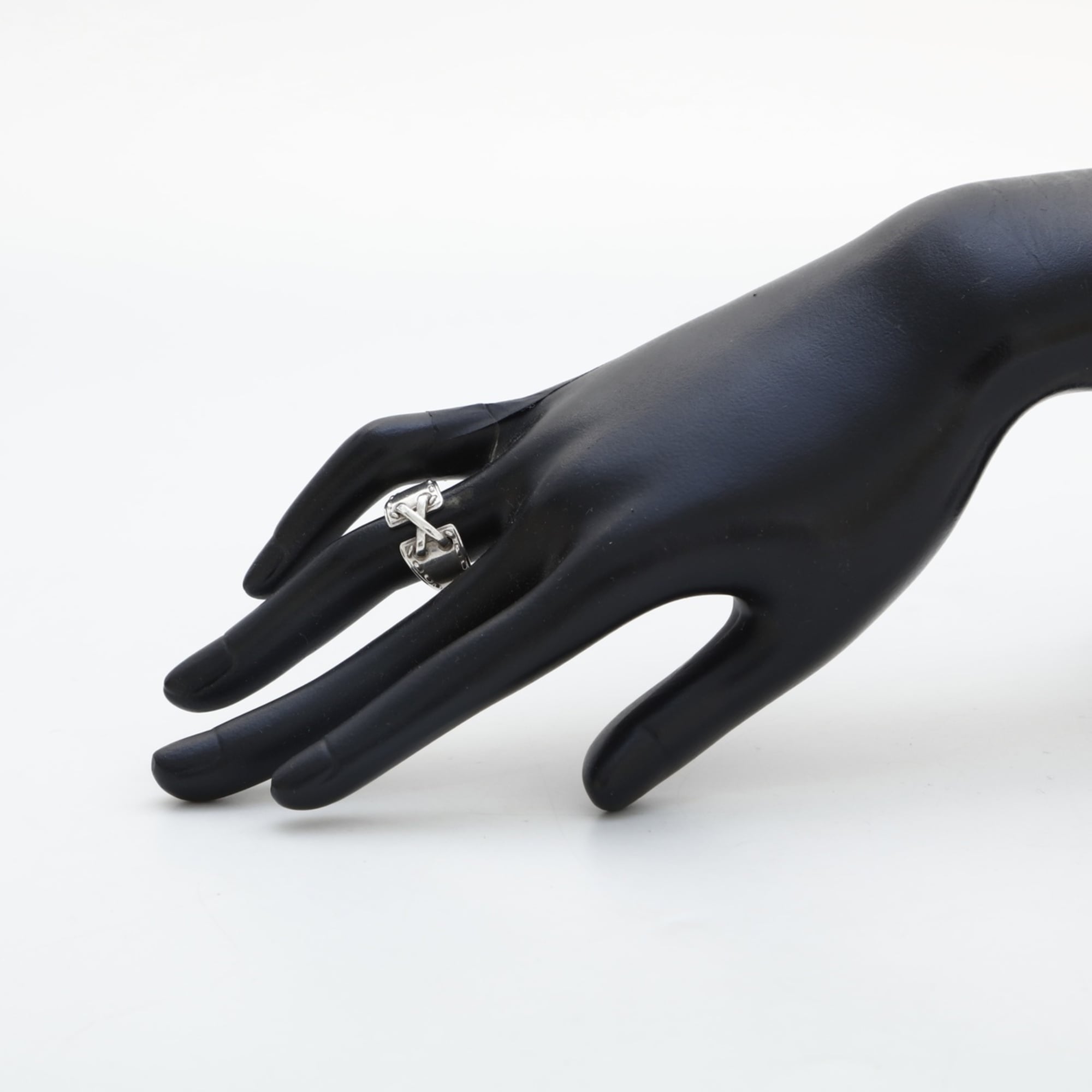 Hermes Silver Band Ring (Pre-Owned)