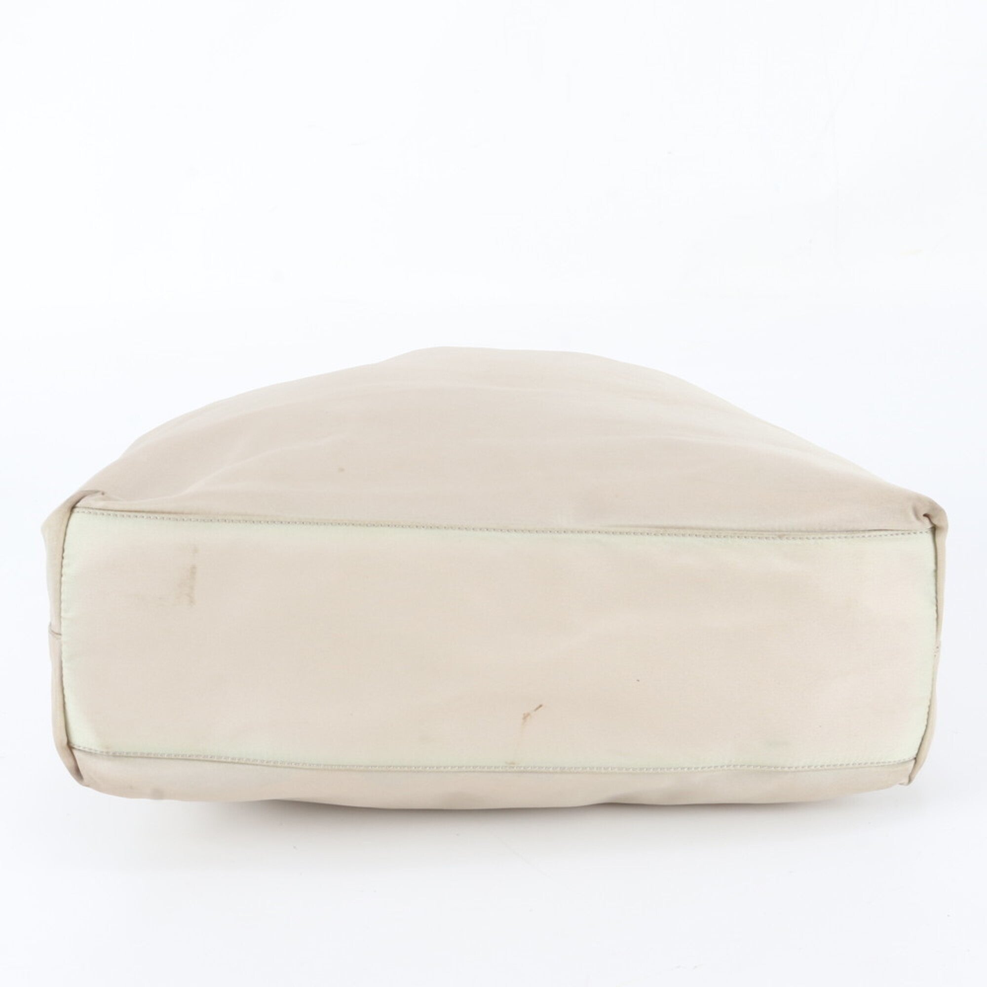 Prada Beige Leather Nylon Shoulder Bag (Pre-Owned)