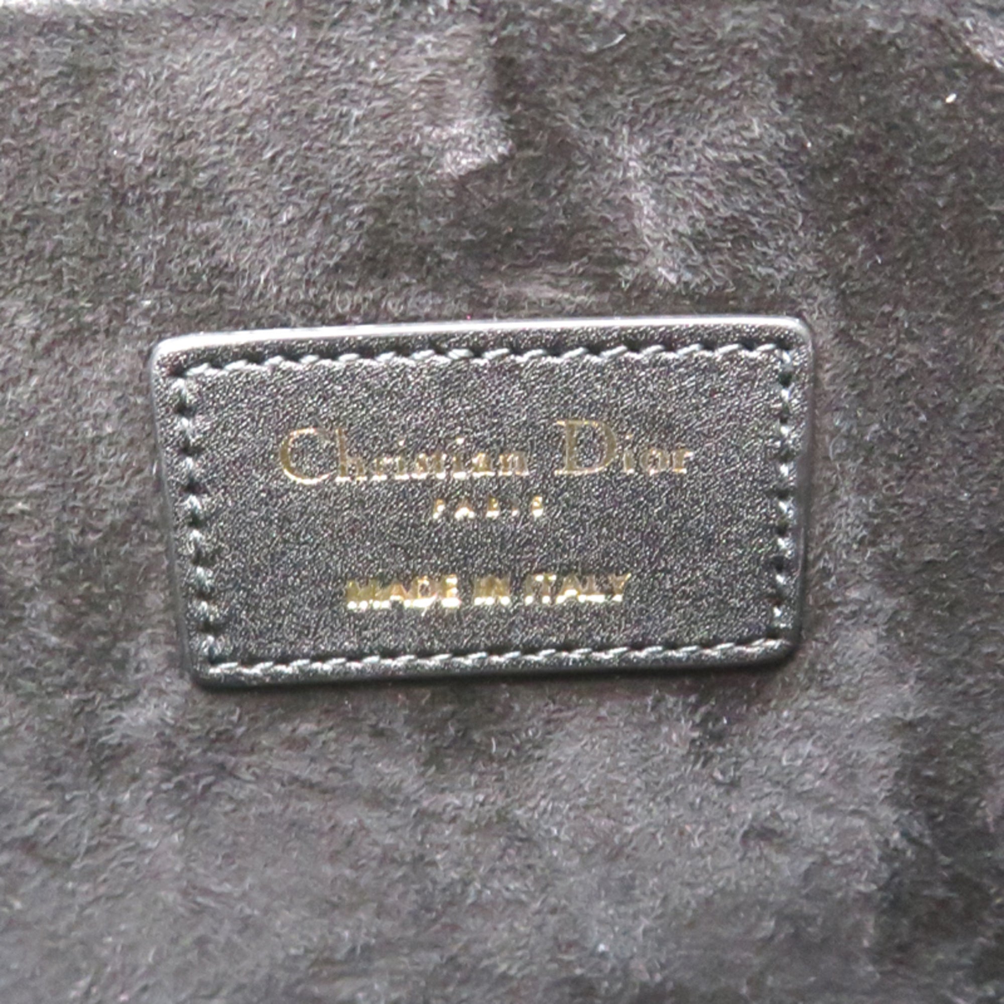 Christian Dior Black Leather Tote Bag (Pre-Owned)