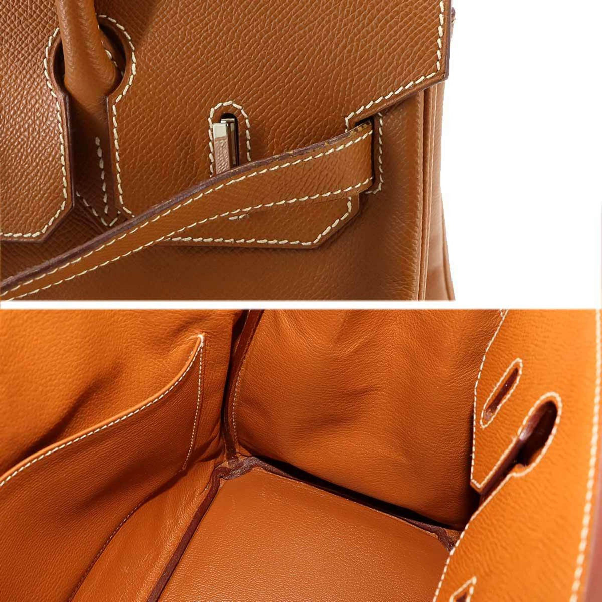 Hermes Gold Epsom Leather Handbag (Pre-Owned)