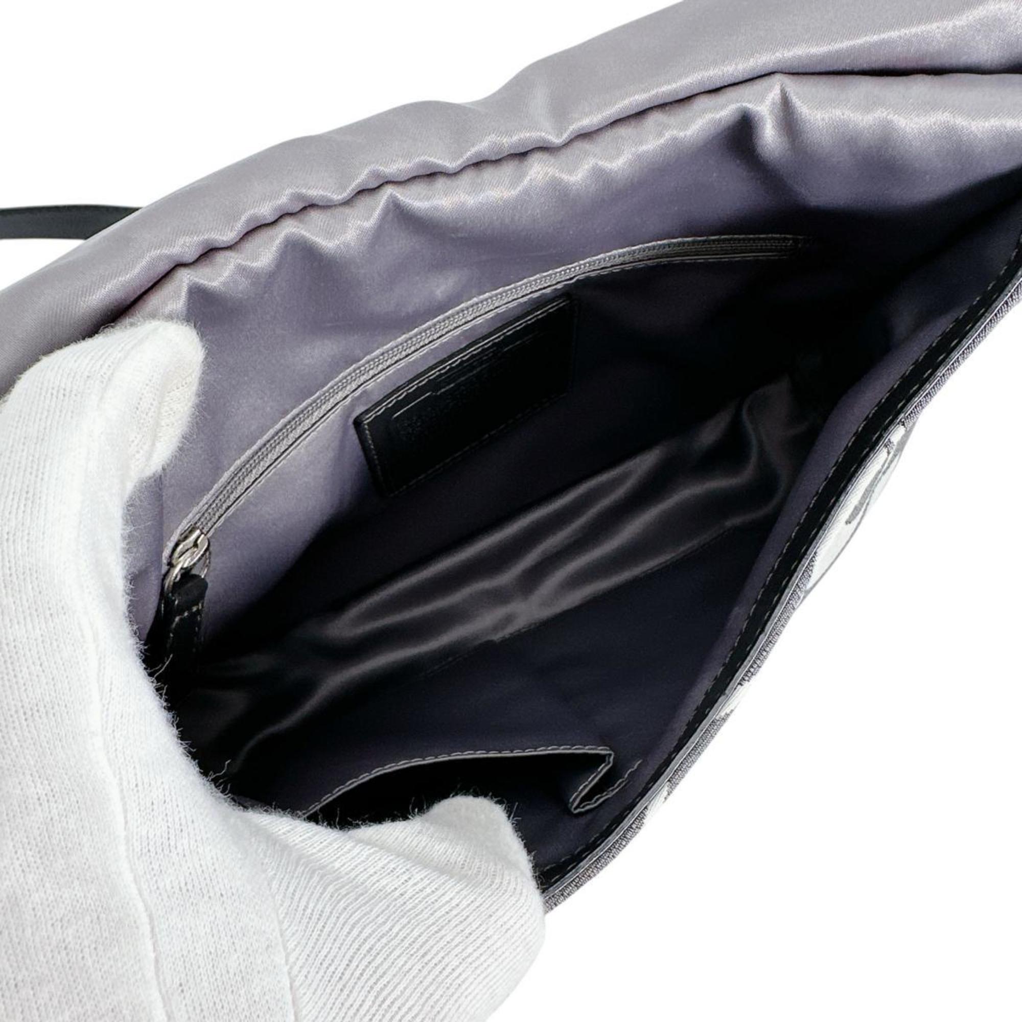 Coach Gray Canvas Shoulder Bag (Pre-Owned)