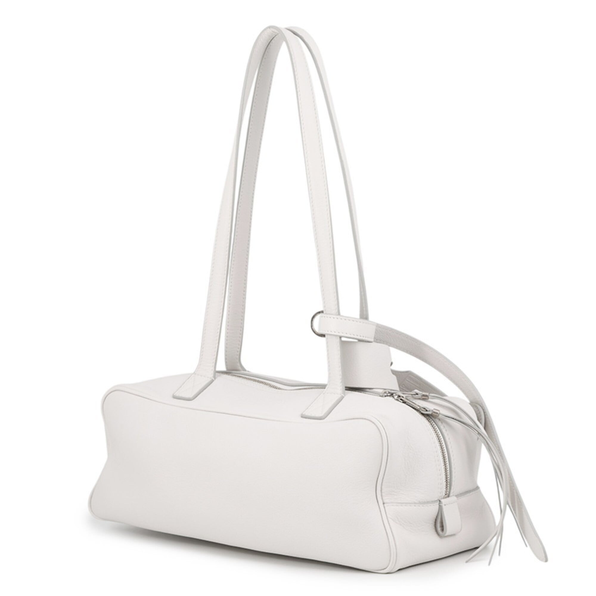 Balenciaga White Leather Handbag Shoulder Bag (Pre-Owned)