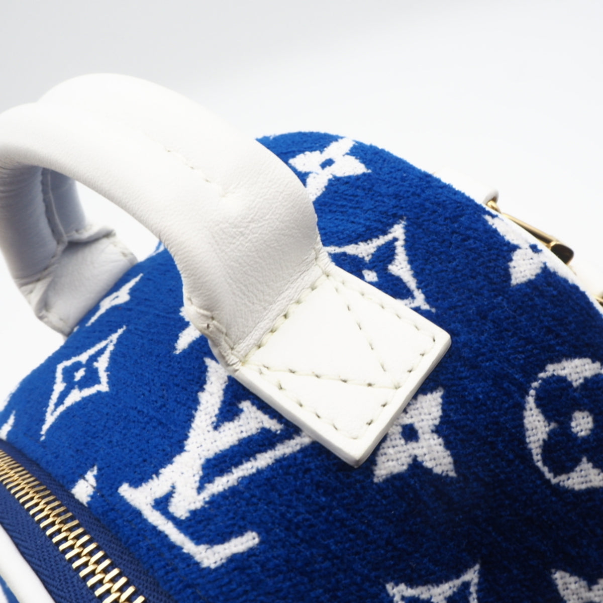 Louis Vuitton Blue White Jacquard Velvet Backpack (Pre-Owned)