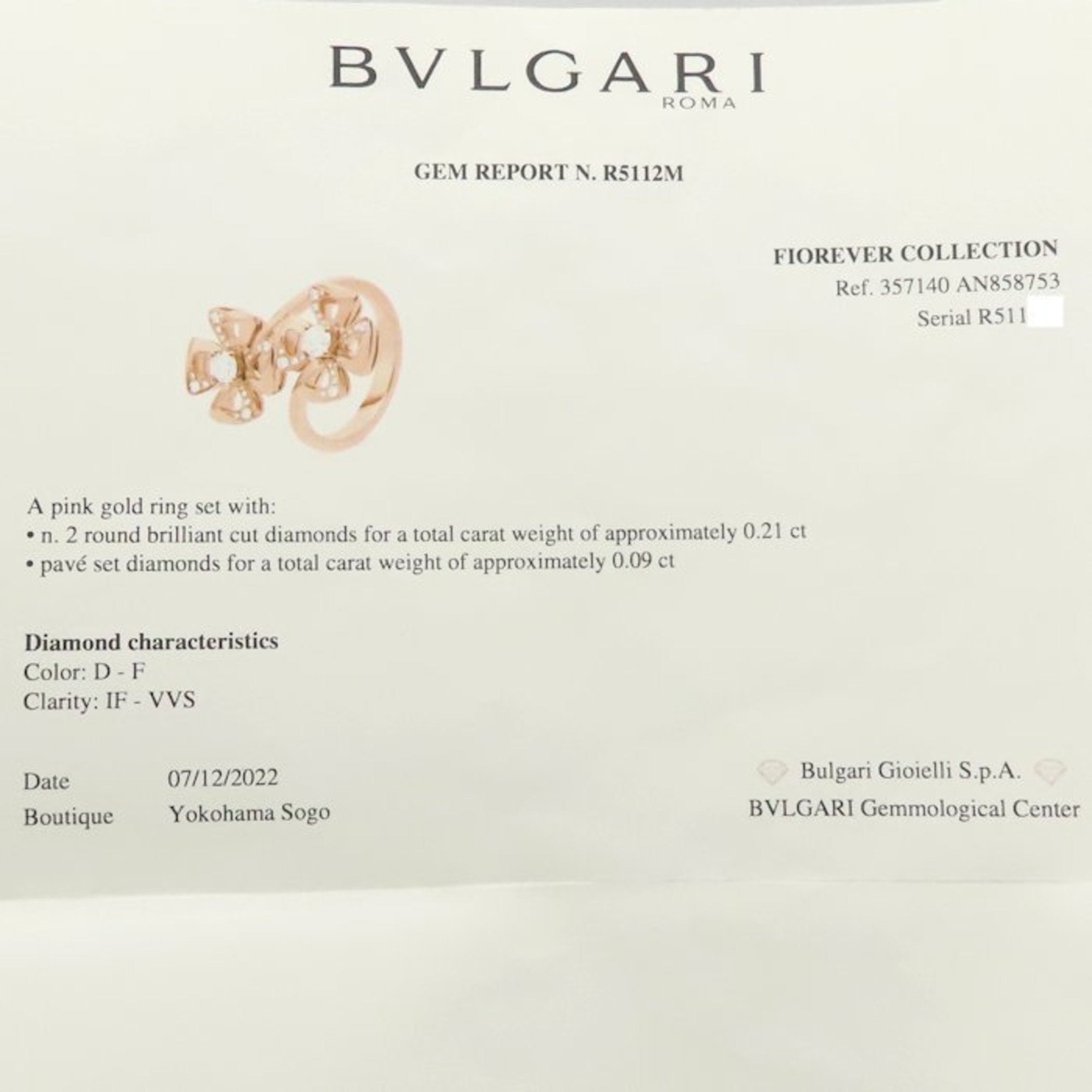 Bvlgari Pink Gold Pink Gold (18K) Band Ring (Pre-Owned)
