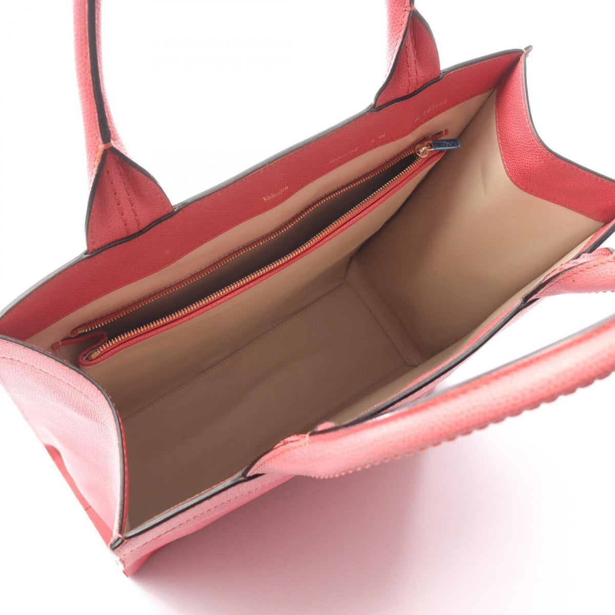 Valextra Pink Leather Handbag Tote Bag (Pre-Owned)